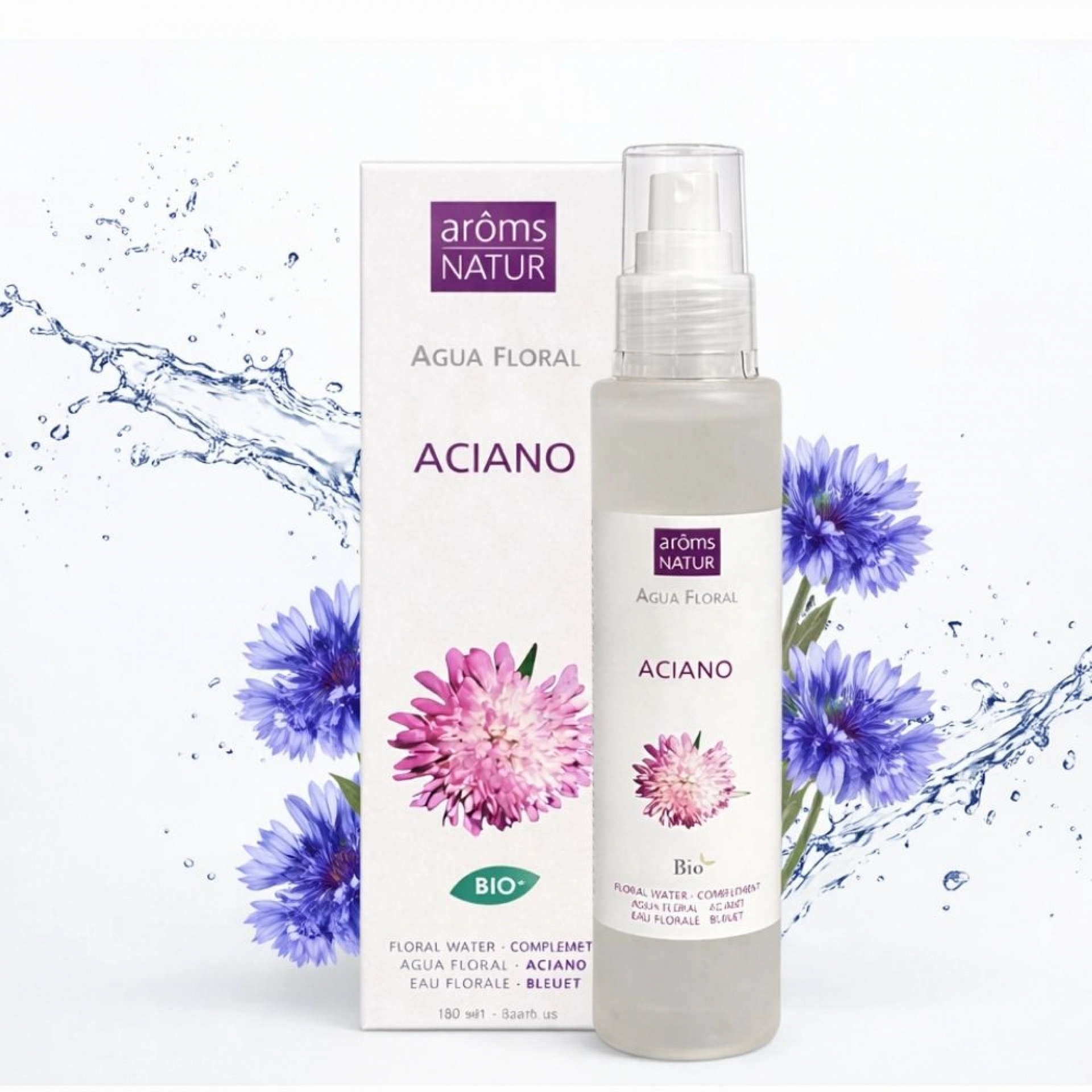 Aciano | Agua floral antiséptica 100ml - Hidrolatos - Arôms Natur ®