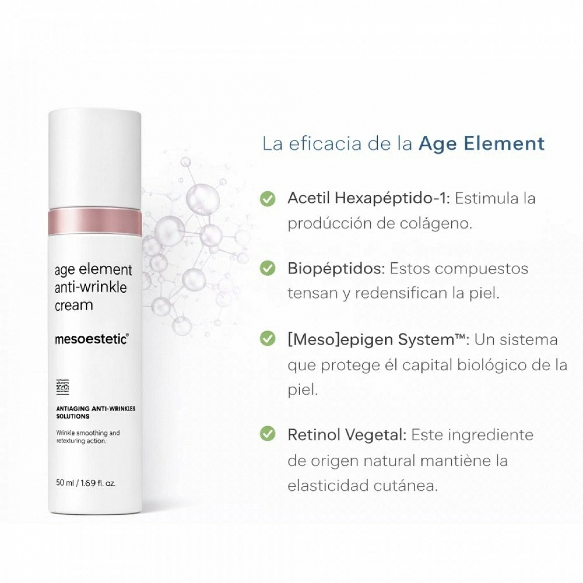 age element anti-wrinkle cream | crema 50ml - antiaging antiwrinkles solutions - mesoestetic ®