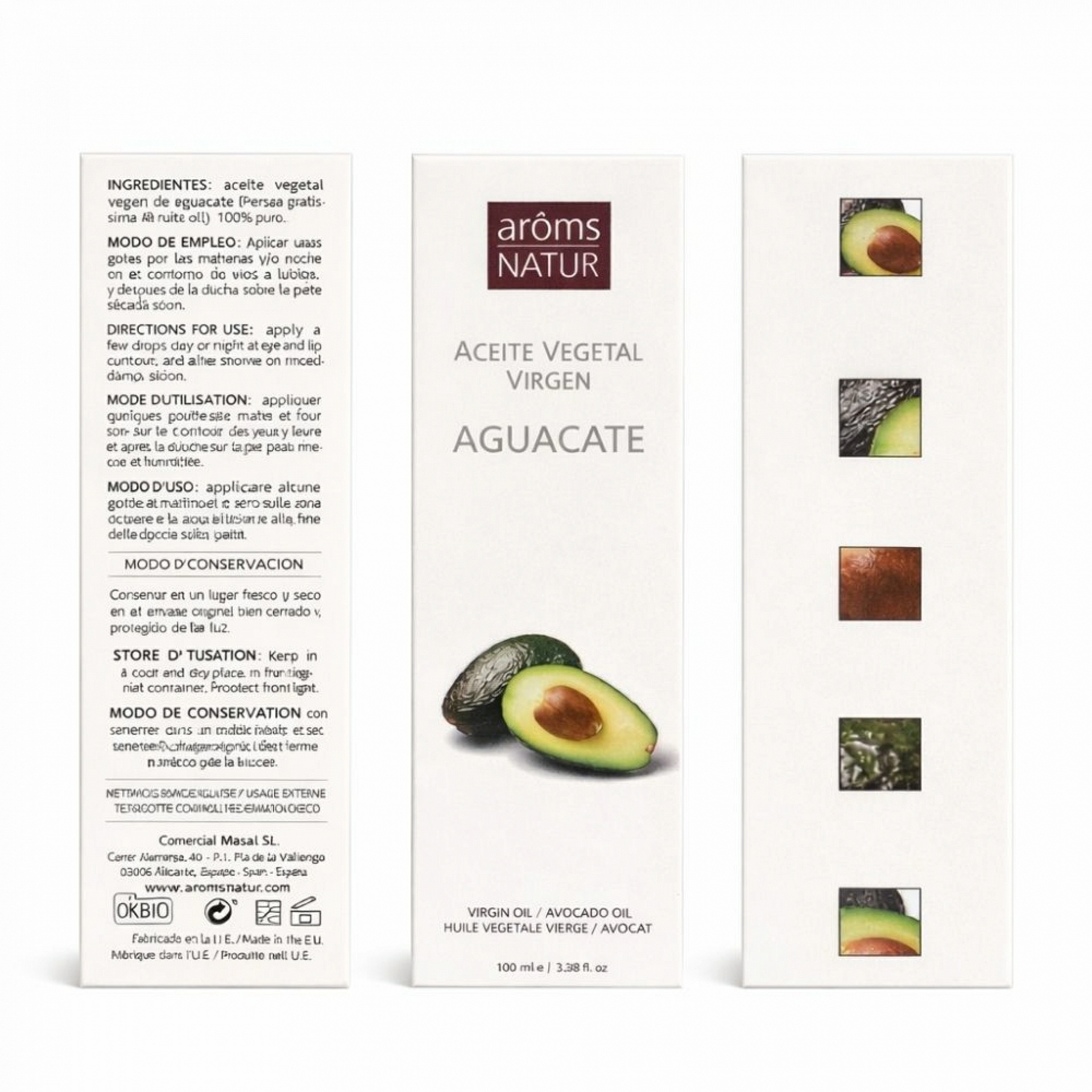 Aguacate | Aceite vegetal revitalizante 100ml - Arôms Natur ®