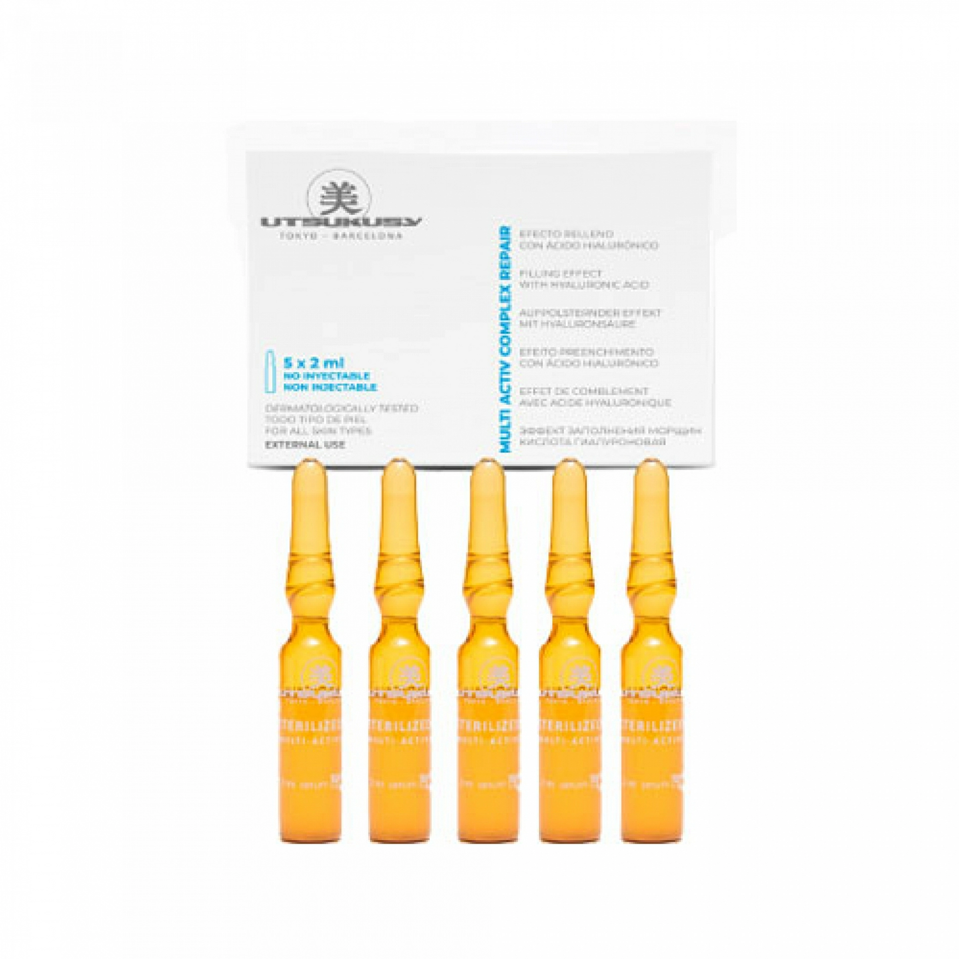 Ampollas Ácido Hialurónico 5x2ml | Ampollas Efecto Relleno - Utsukusy ®