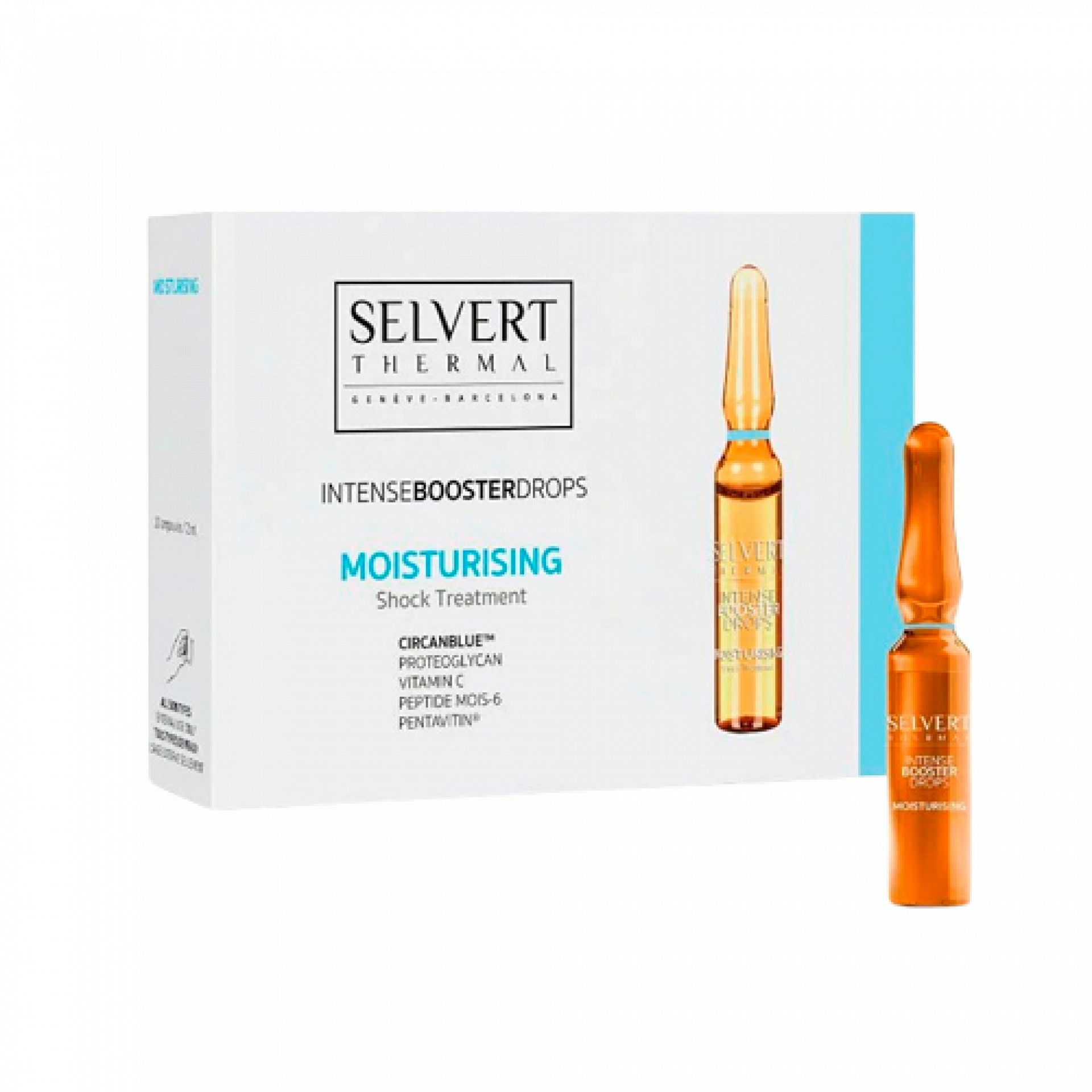 Ampollas Moisturising | Ampollas hidratantes y revitalizantes 10x2ml - Intense Booster Drops - Selvert Thermal ®