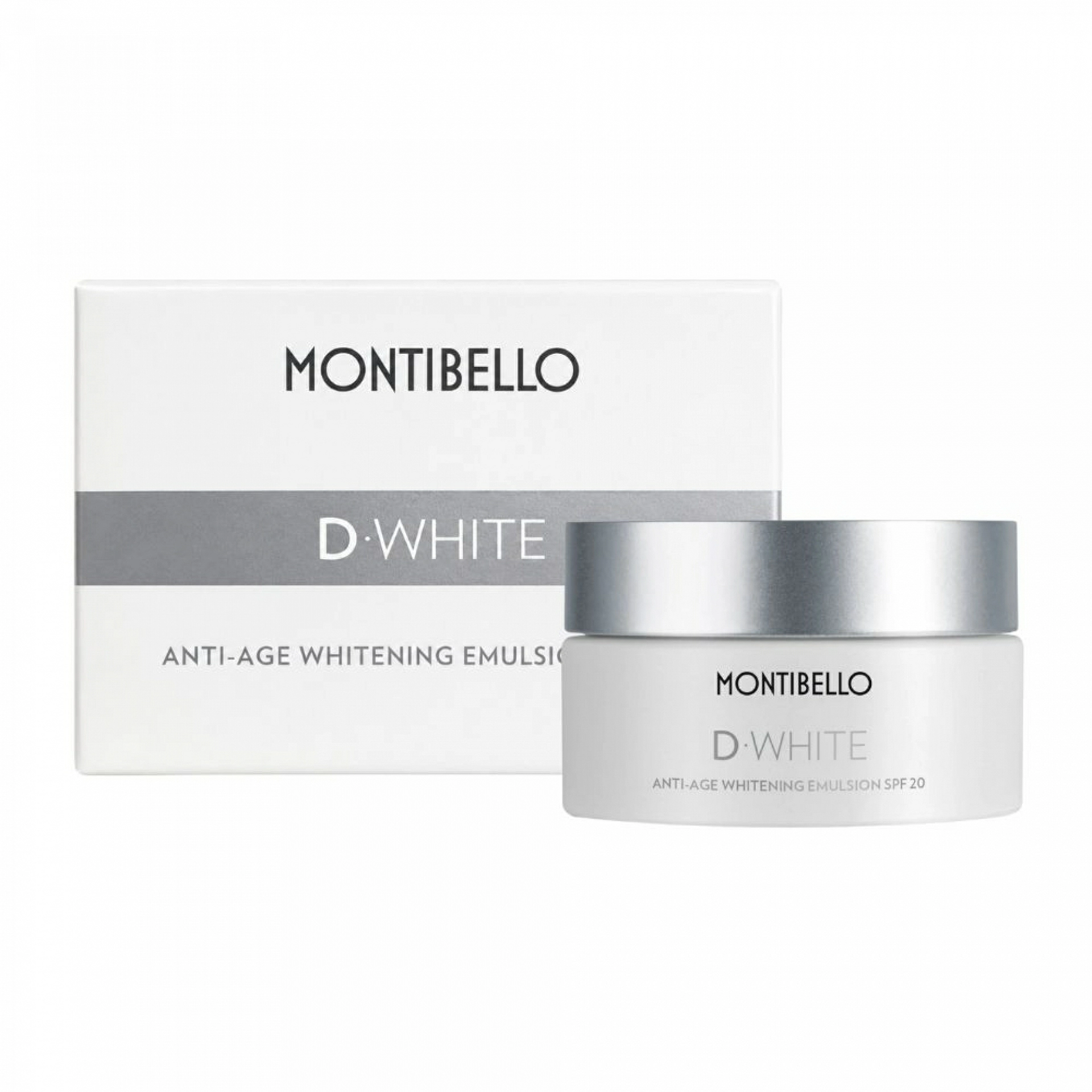 Anti-age Whitening Emulsión SPF20 | Emulsión fotoprotectora y blanqueante 50 ml - D-White - Montibello ®