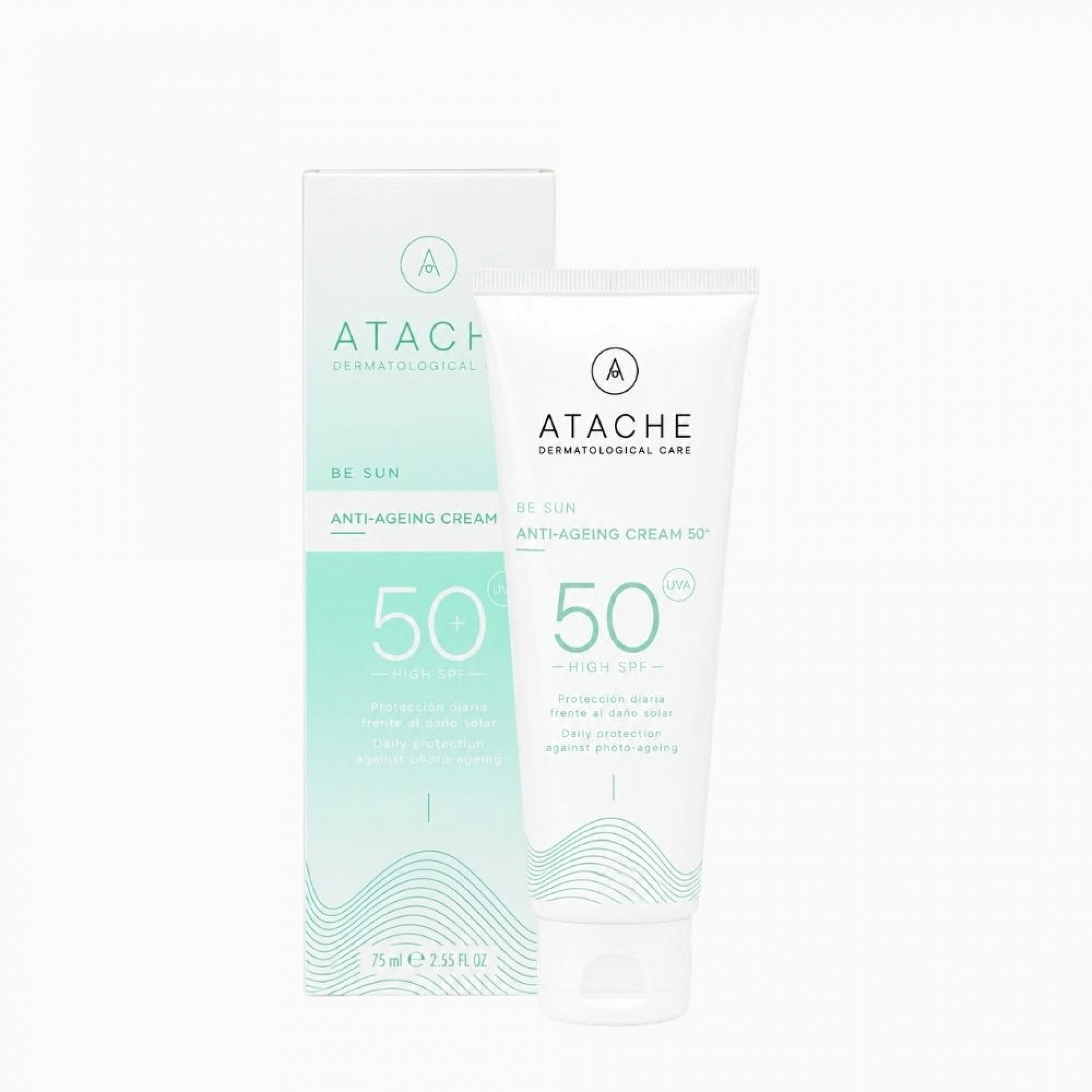 Anti-Ageing Cream SPF50+ | Protector solar facial antiedad 75ml - Be Sun - Atache ®
