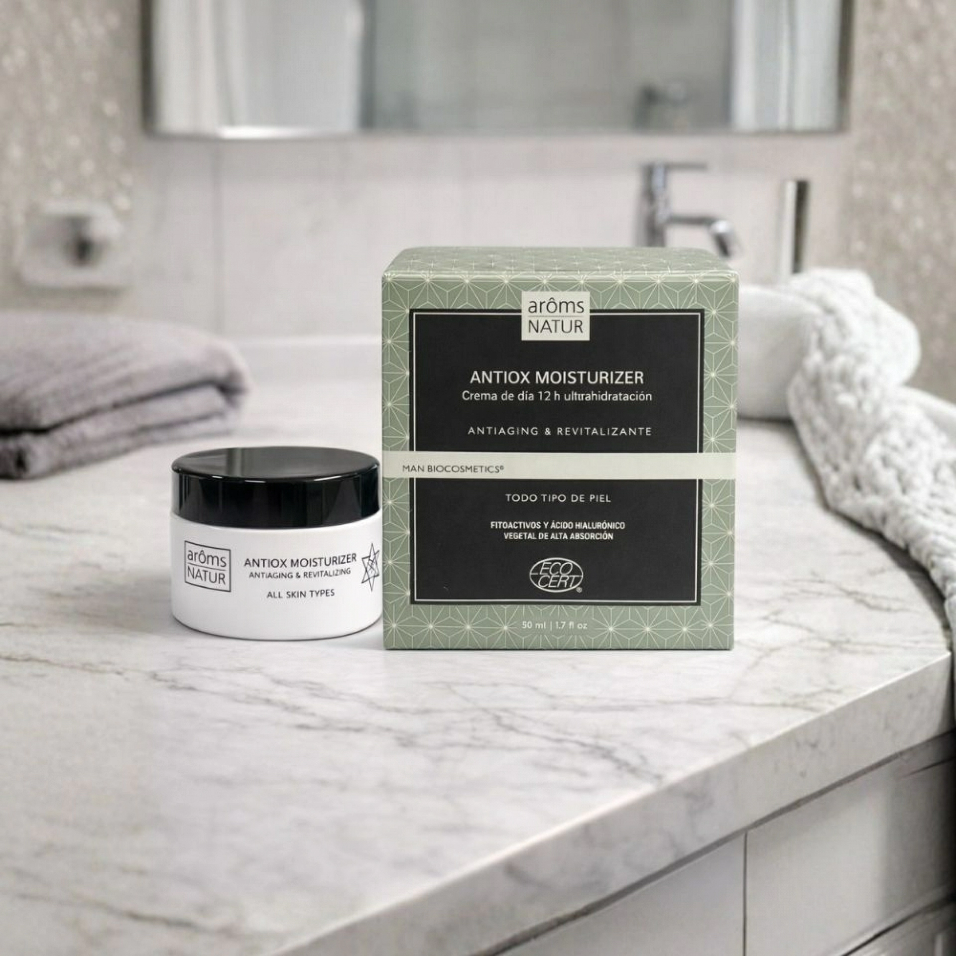 Antiox Moisturizer - Crema Hidratante para Hombre - MEN - Arôms Natur ®