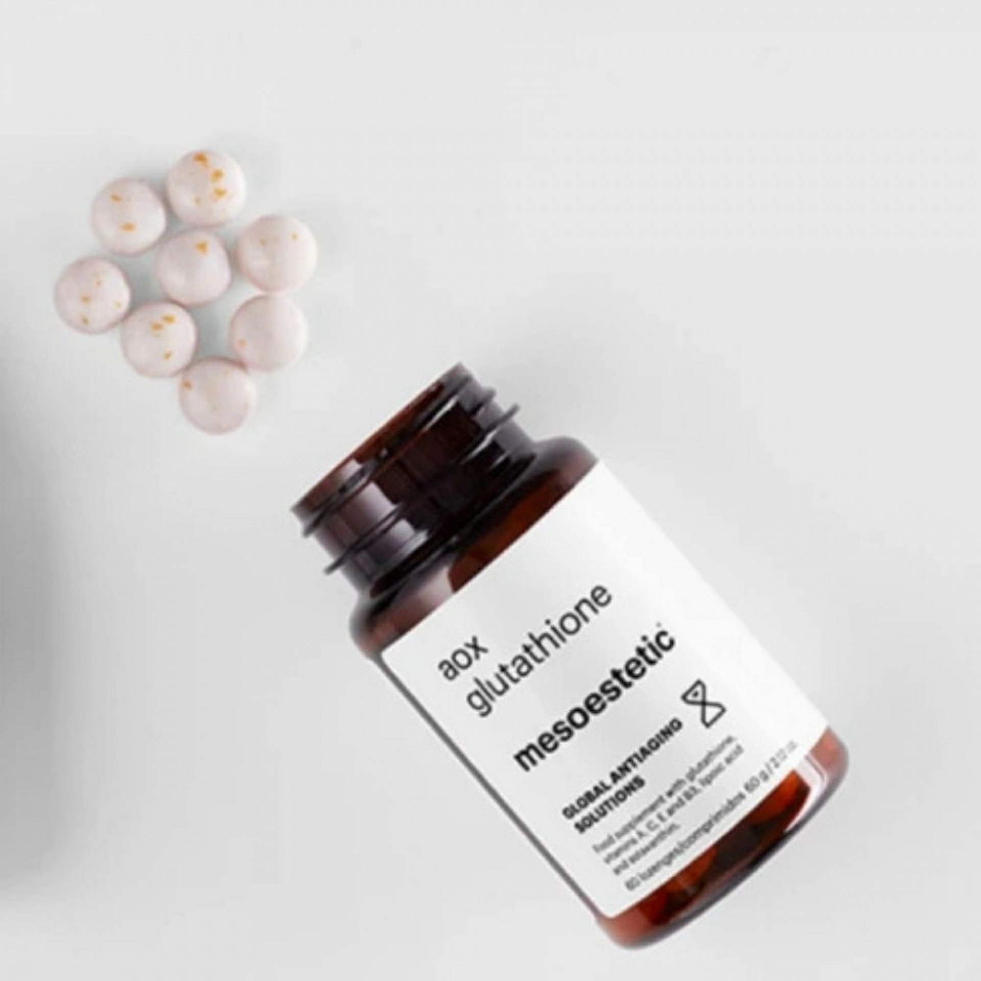 aox glutathione | complemento alimenticio para el estrés oxidativo 60 cáps - global antiaging solutions - mesoestetic ®