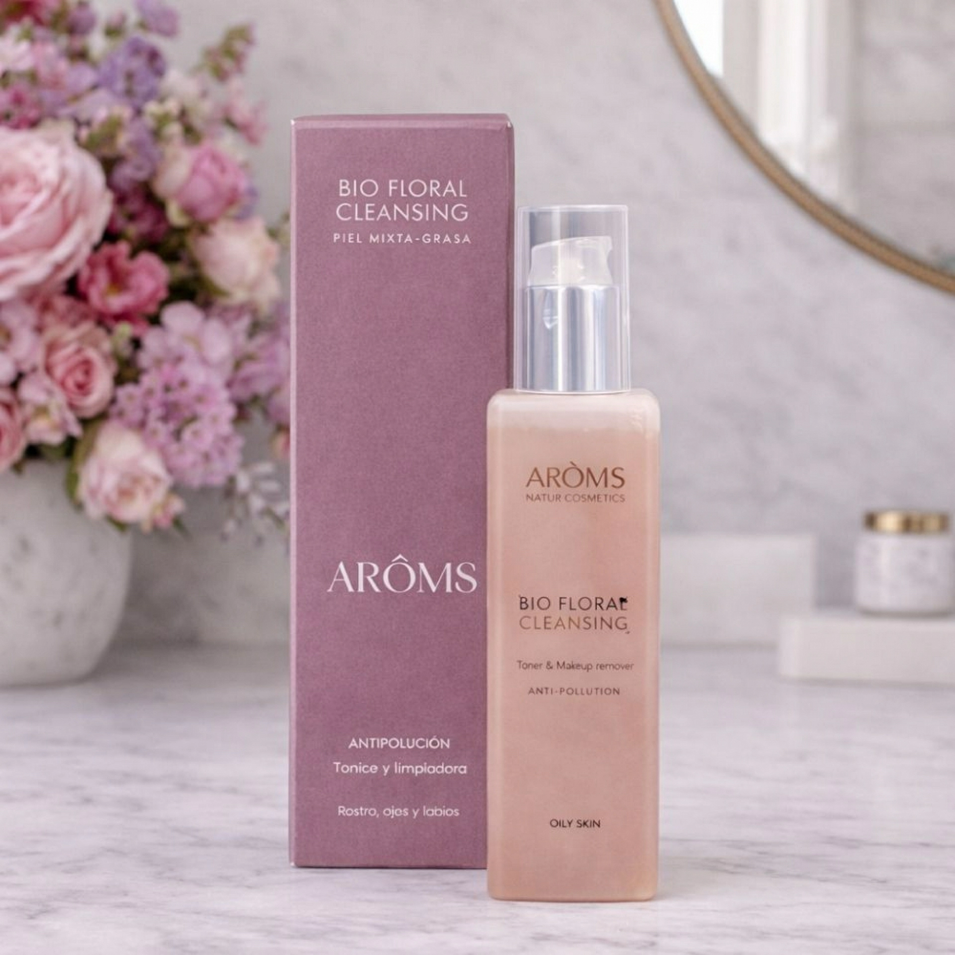 Bio Floral Cleansing | Tónico desmaquillante 200ml - Happiness Cosmetics - Arôms Natur ®