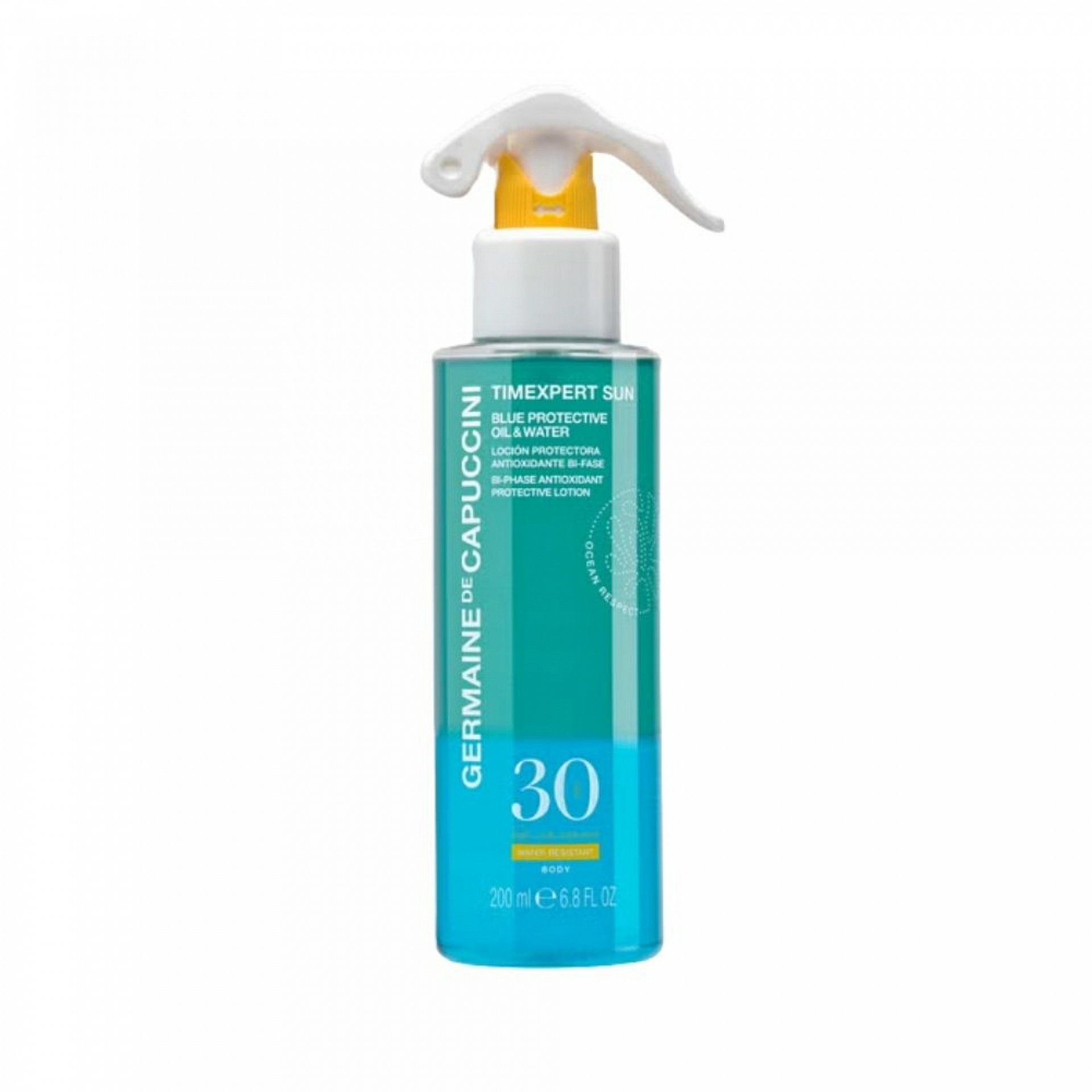 Blue Protective Oil & Water SPF30 | Loción protectora 200 ml - Timexpert Sun - Germaine de Capuccini ®
