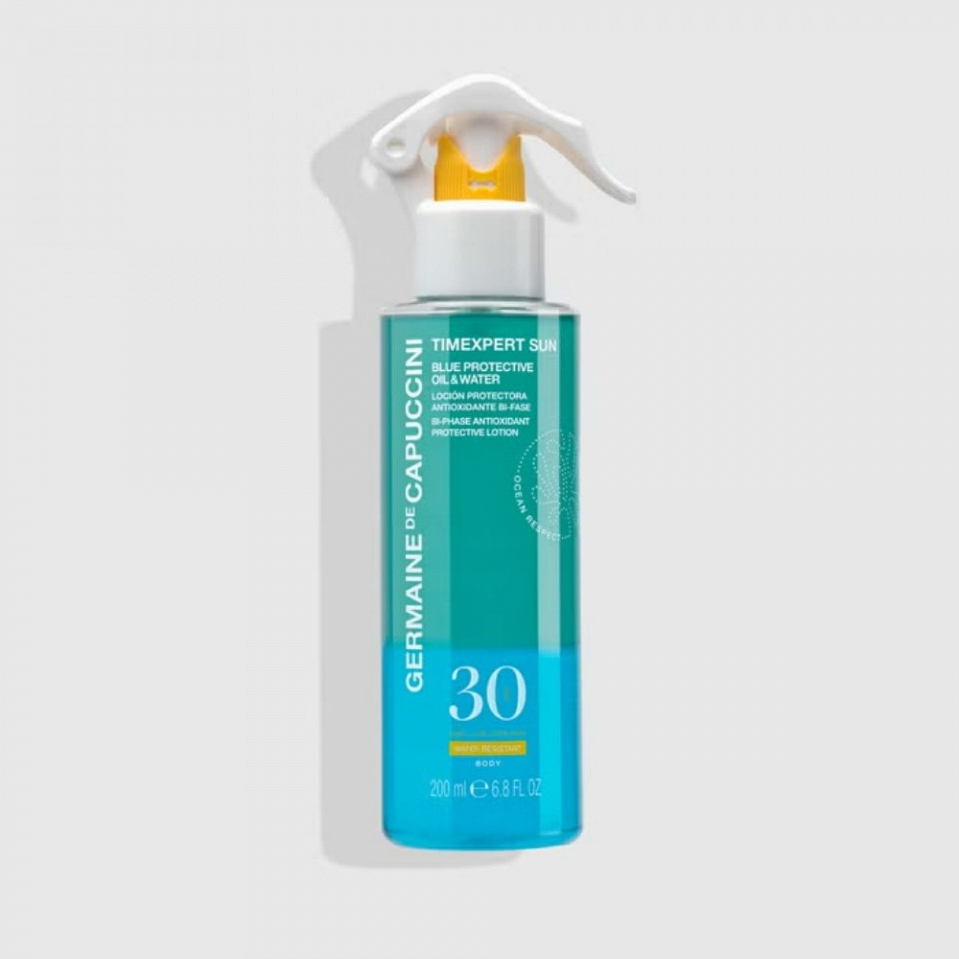 Blue Protective Oil & Water SPF30 | Loción protectora 200 ml - Timexpert Sun - Germaine de Capuccini ®