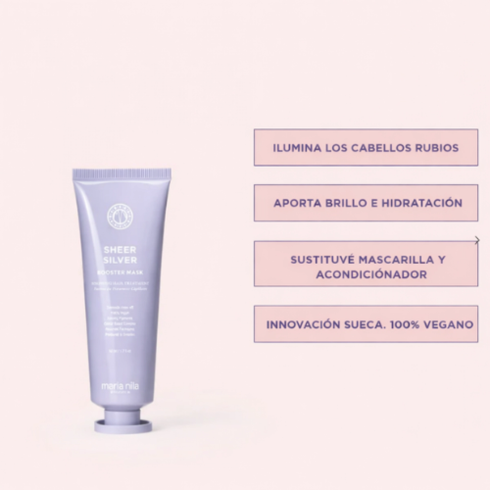 Booster Masque | Tratamiento Matizador Exprés 50 ml - Sheer Silver - Maria Nila ®