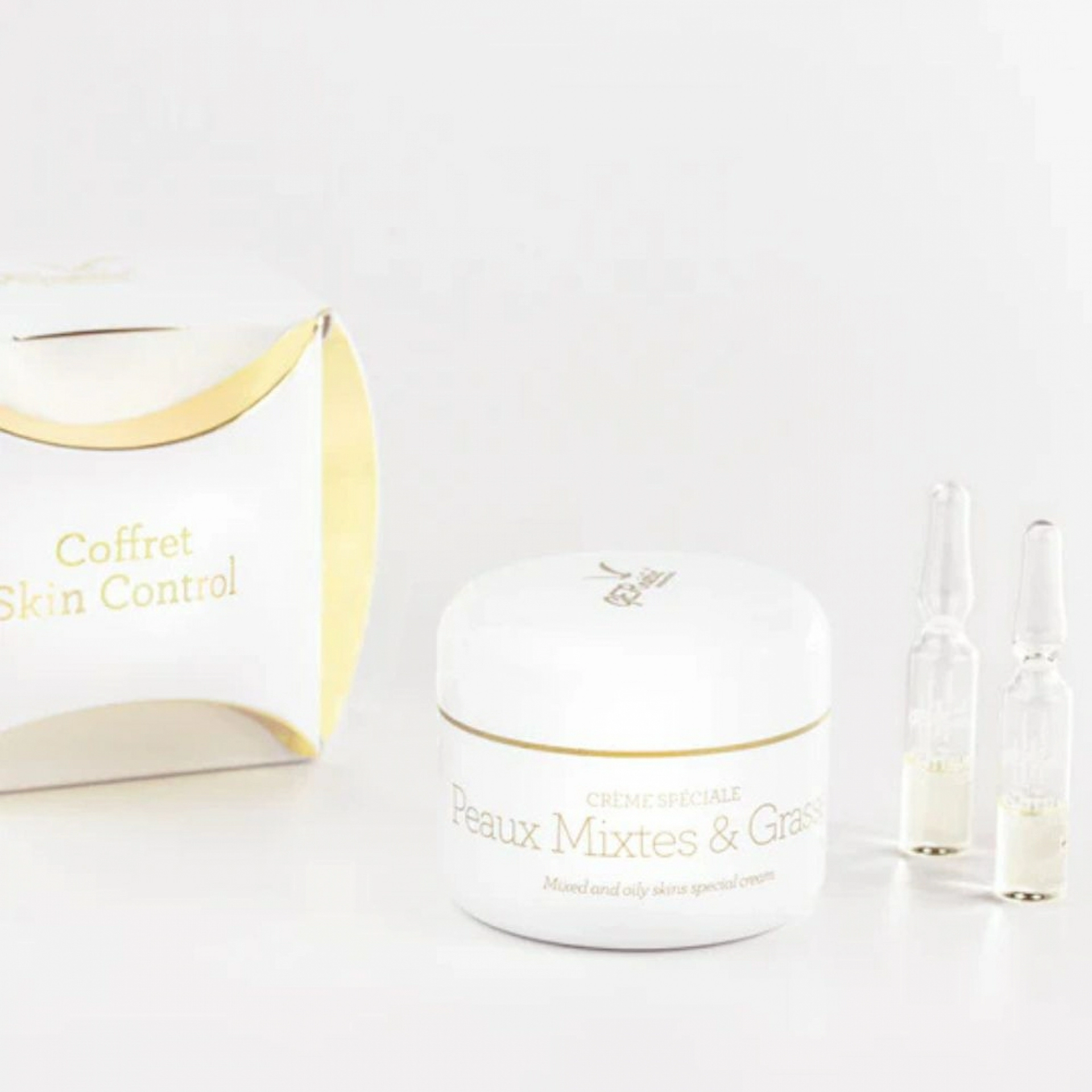 Box Skin Control | Pack para piel mixta y grasa | Crème Peaux Mixtes et Grasses 50ml + Shine Control 2x1ml - Gernétic ®