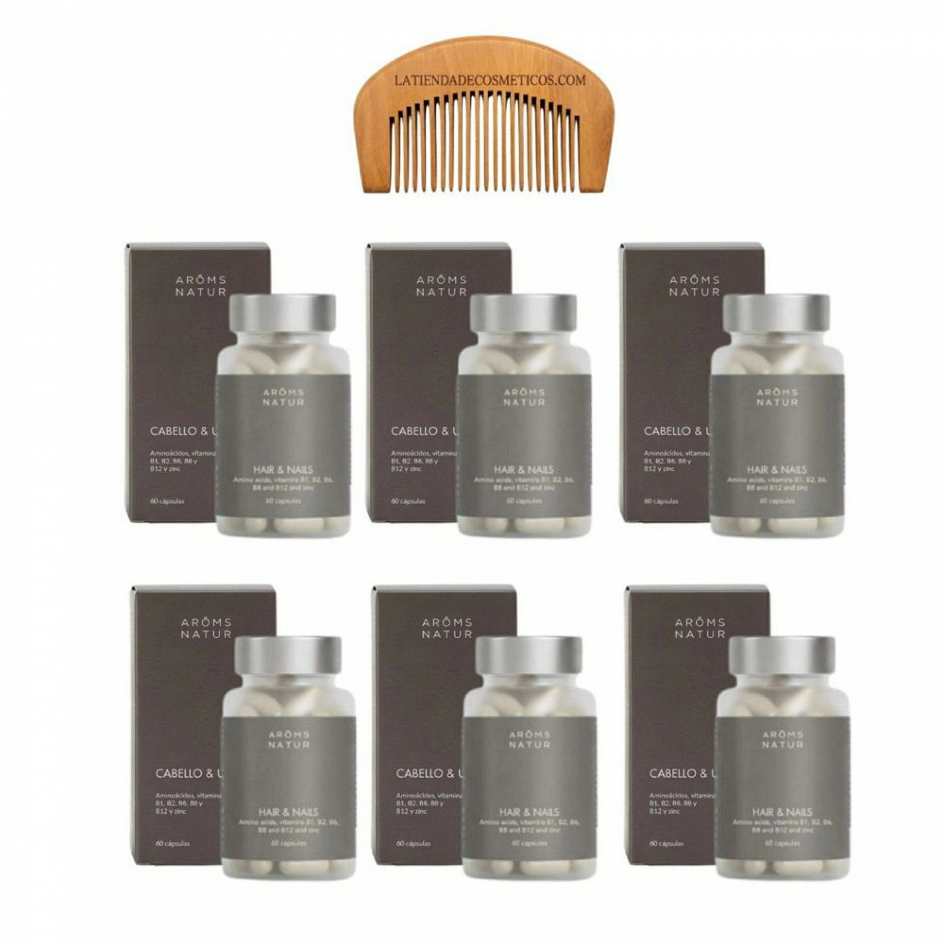Cabello & Uñas 60 Cápsulas | Complemento Fortalecedor - Nutricosméticos - Arôms Natur ®