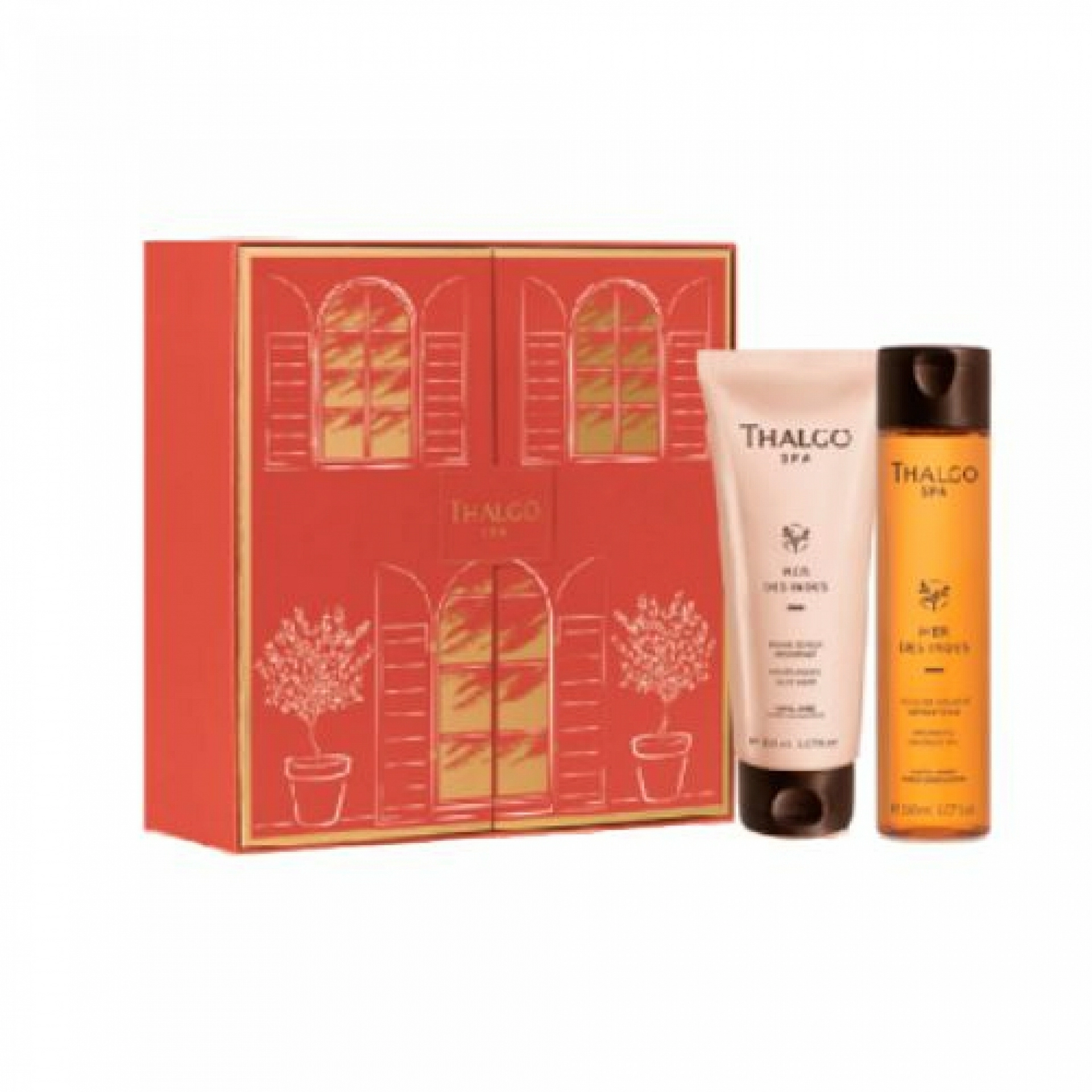 Cofre RITUAL CORPS | Ayurvédico | Baume Soyeux Hydratant tubo 150 ml + Huile de Douche 150 ml - Mer Des Indes -Thalgo ®