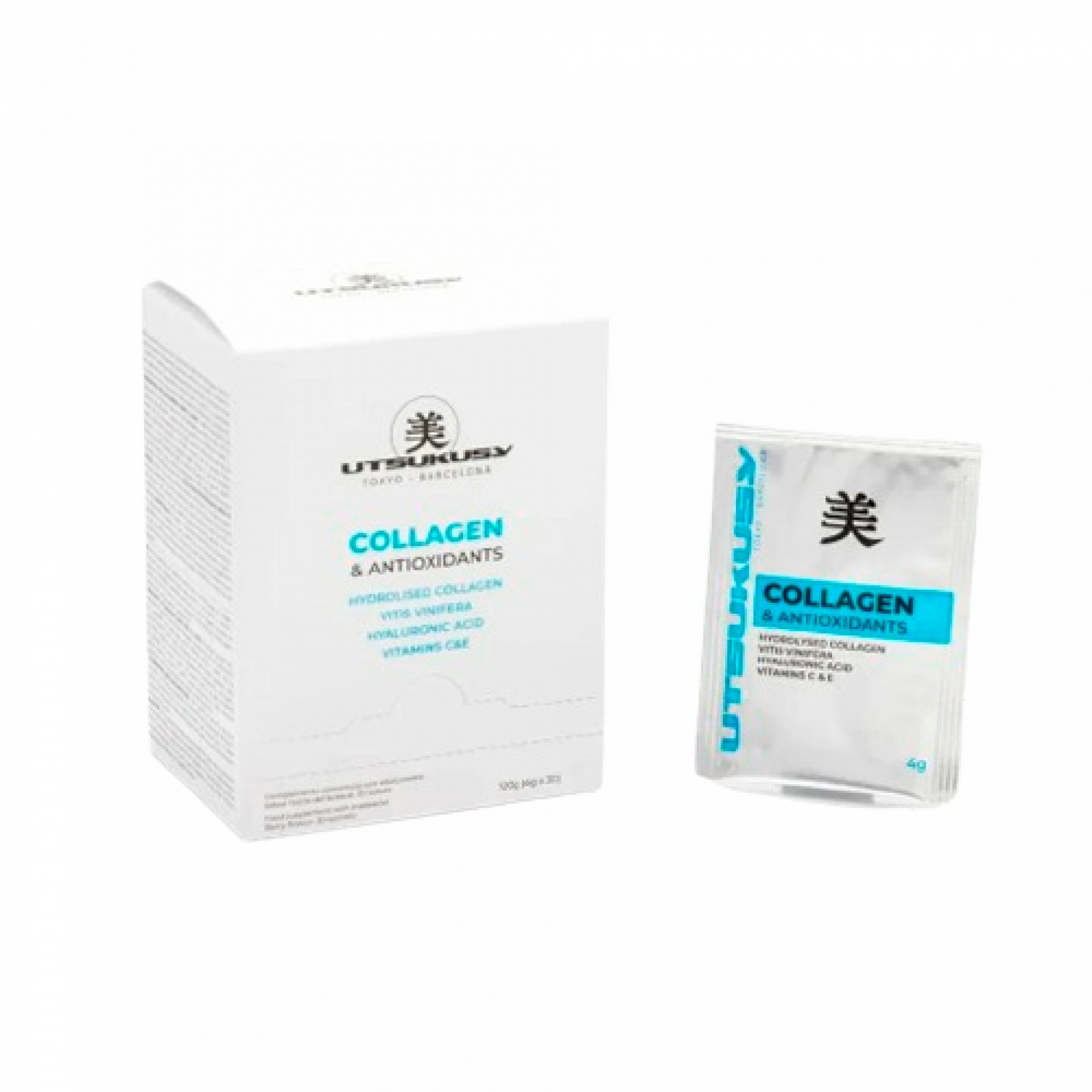 Collagen & Antioxidants | Nutricosmético para piel y cabello 30 sobres x 4g - Utsukusy ®