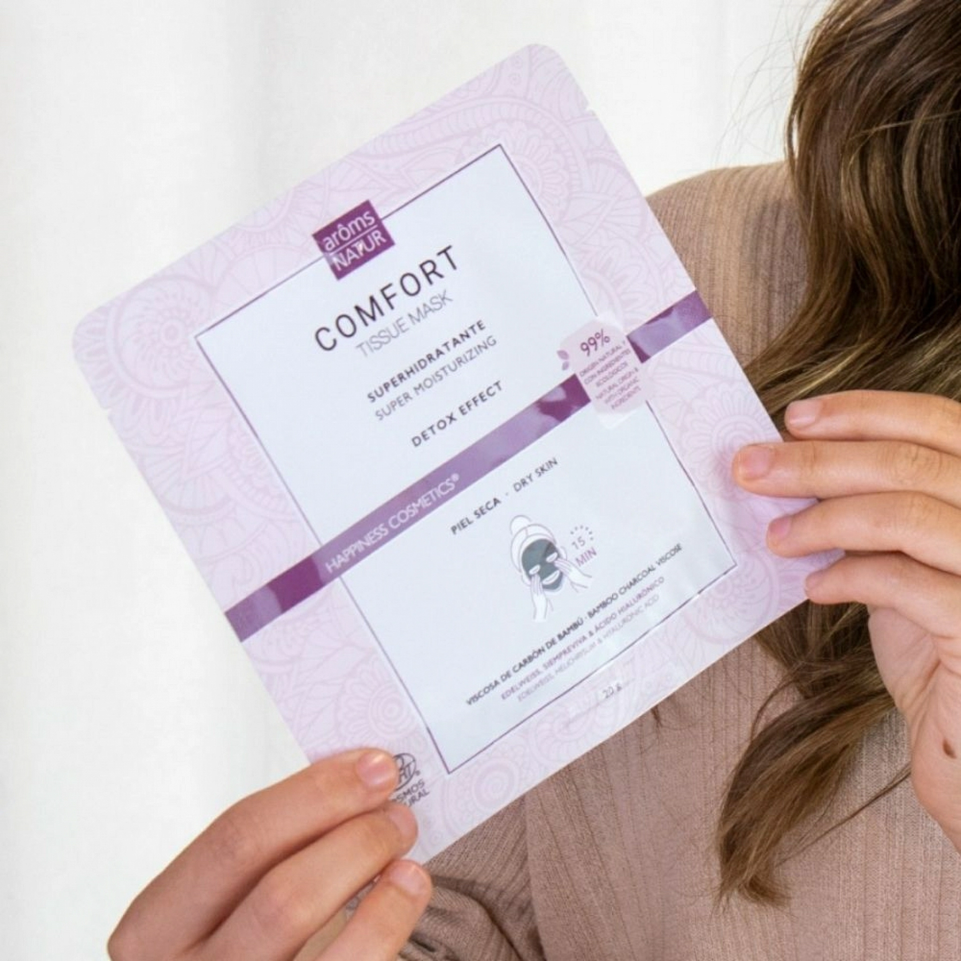 Comfort Tissue Mask | Mascarilla superhidratante 1 ud - Happiness Detox - Arôms Natur ®