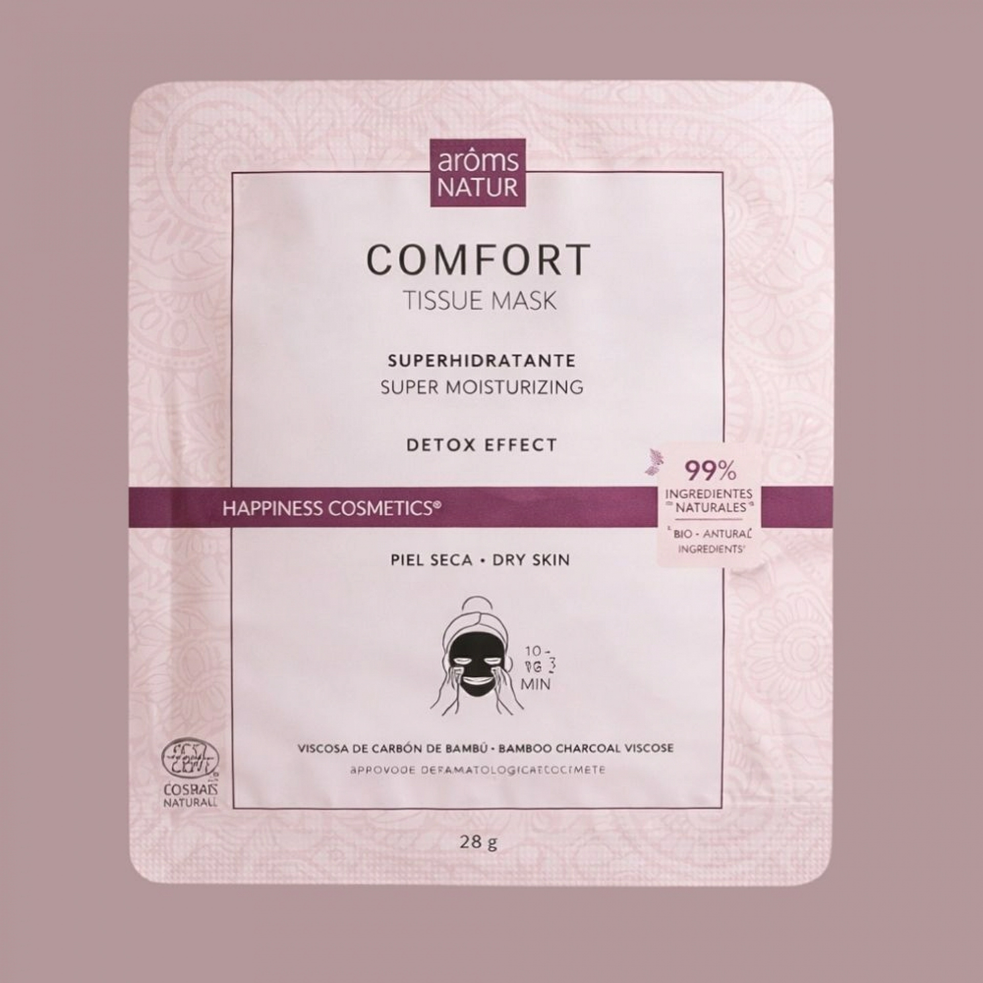 Comfort Tissue Mask | Mascarilla superhidratante 1 ud - Happiness Detox - Arôms Natur ®