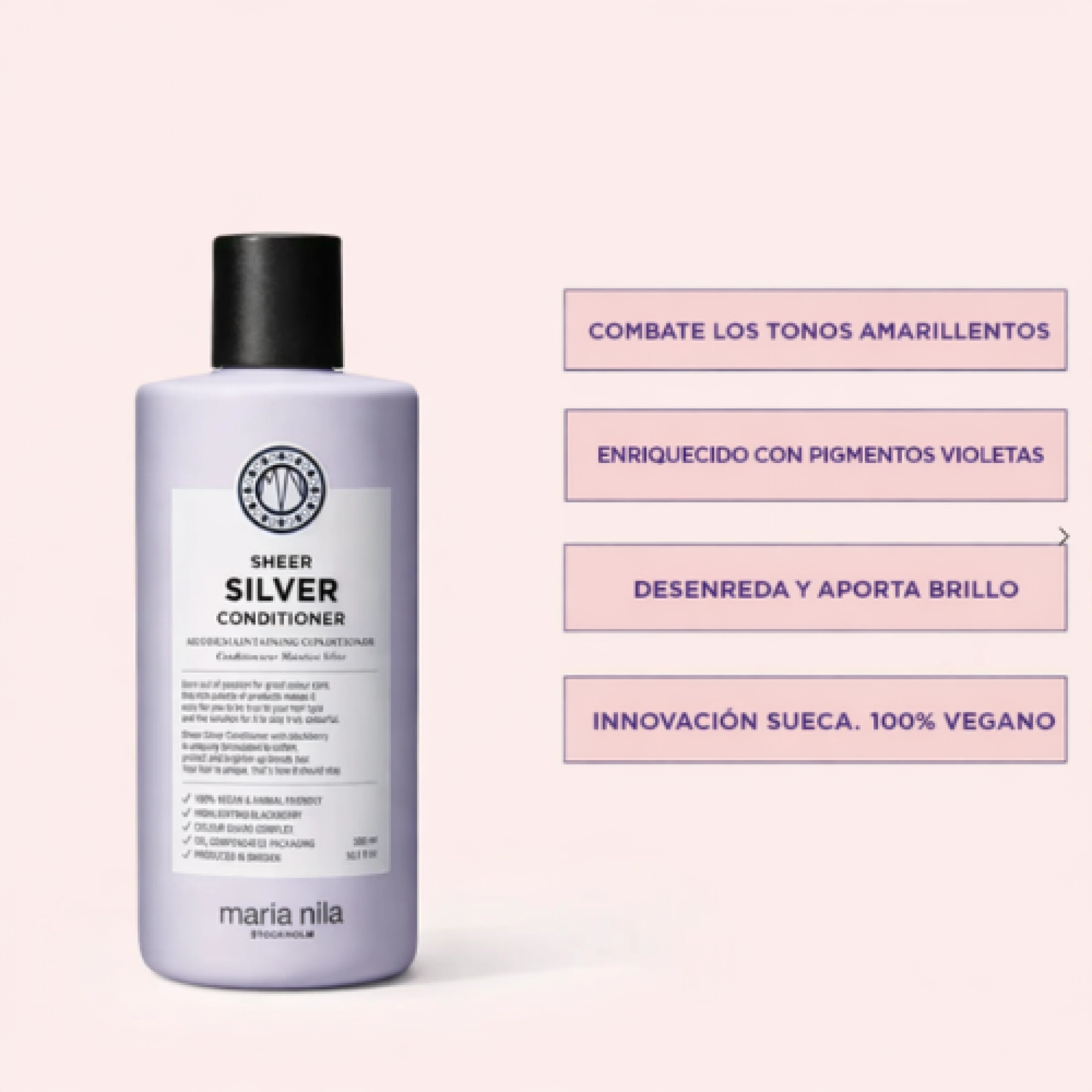 Conditioner | Acondicionador Matizador para Cabellos Rubios y Grises - Sheer Silver - Maria Nila ®