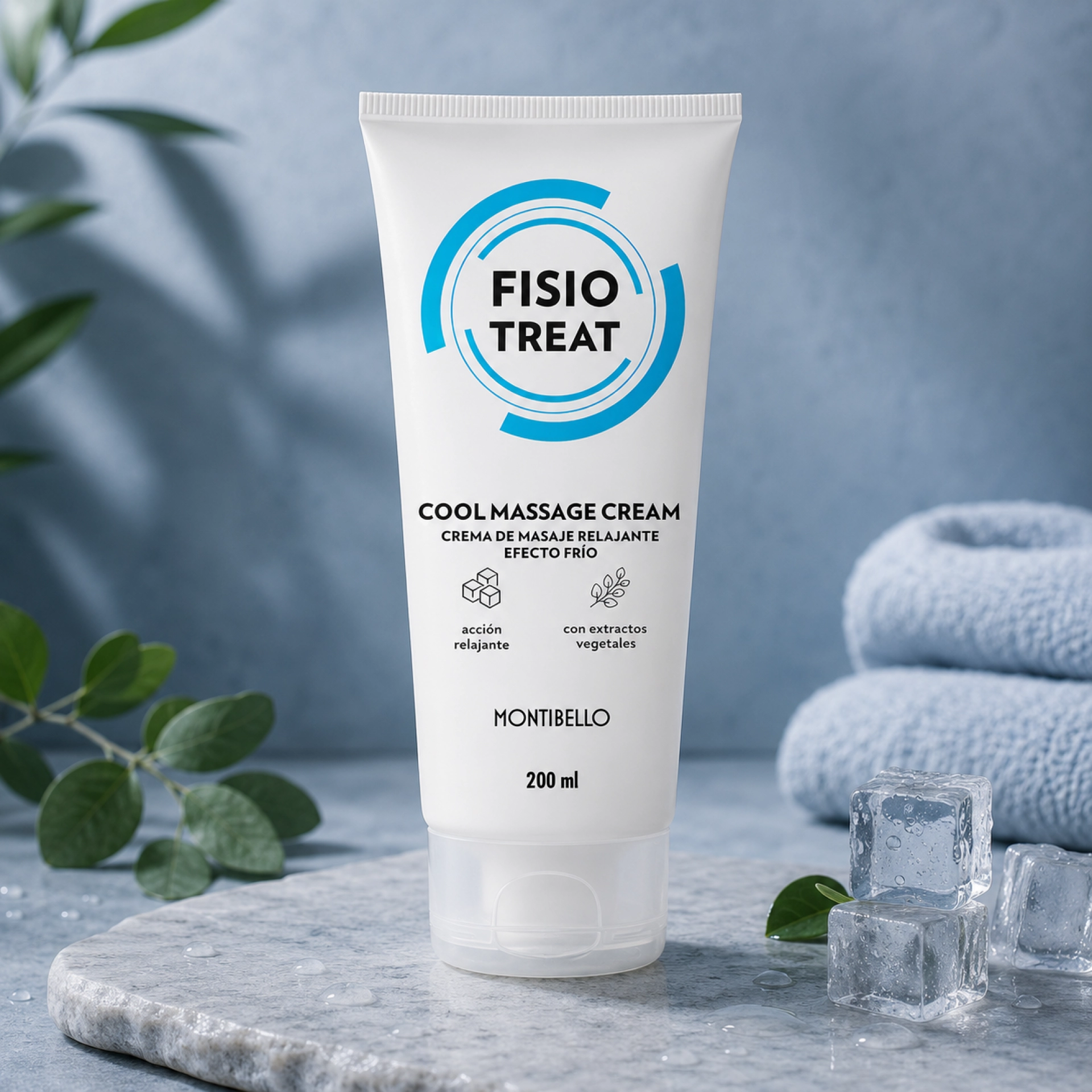 Cool Massage Cream | Crema corporal con masaje relajante 200ml - Fisiotreat - Montibello ®