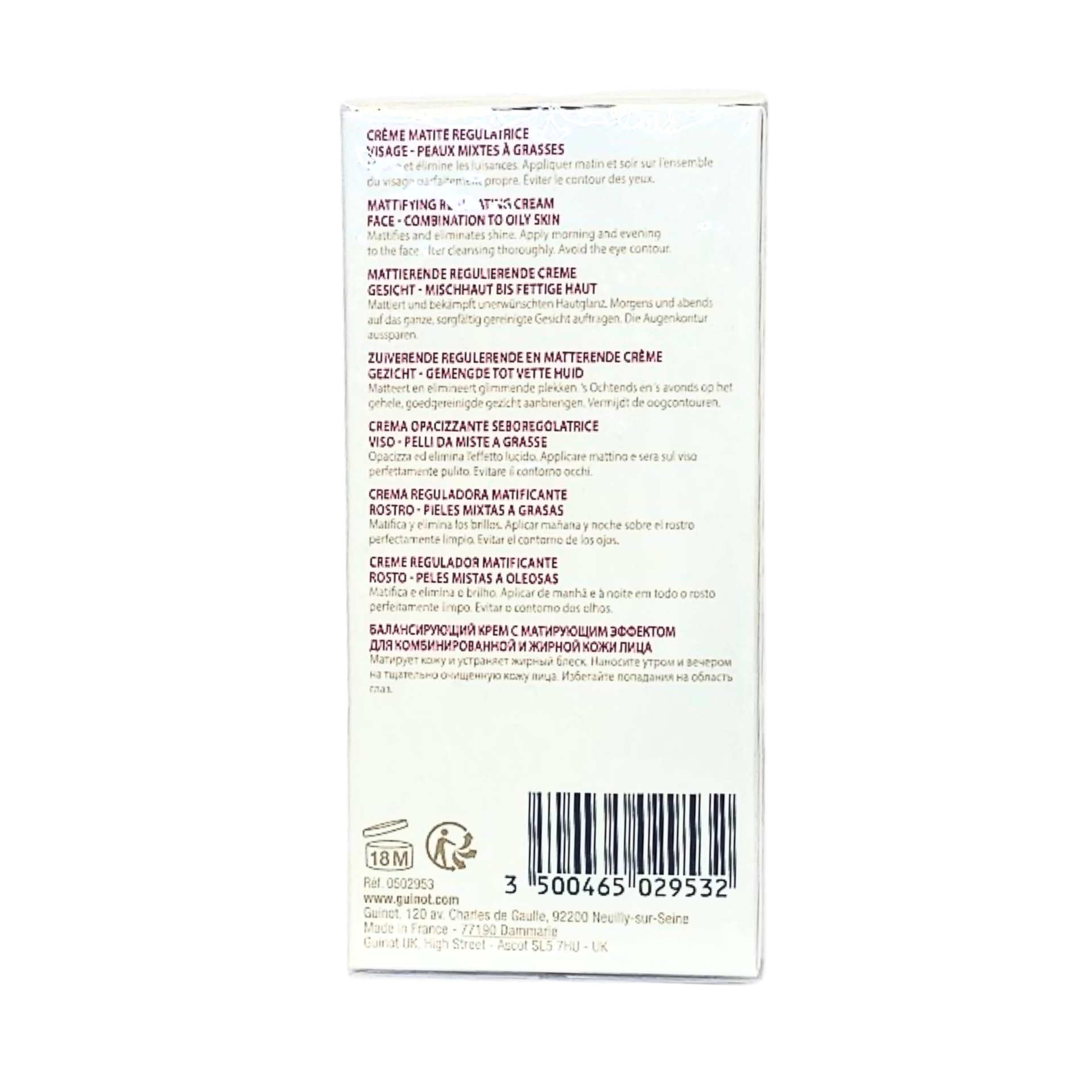 Crème Pur Équilibre | Crema Matificante 50ml - Guinot ®