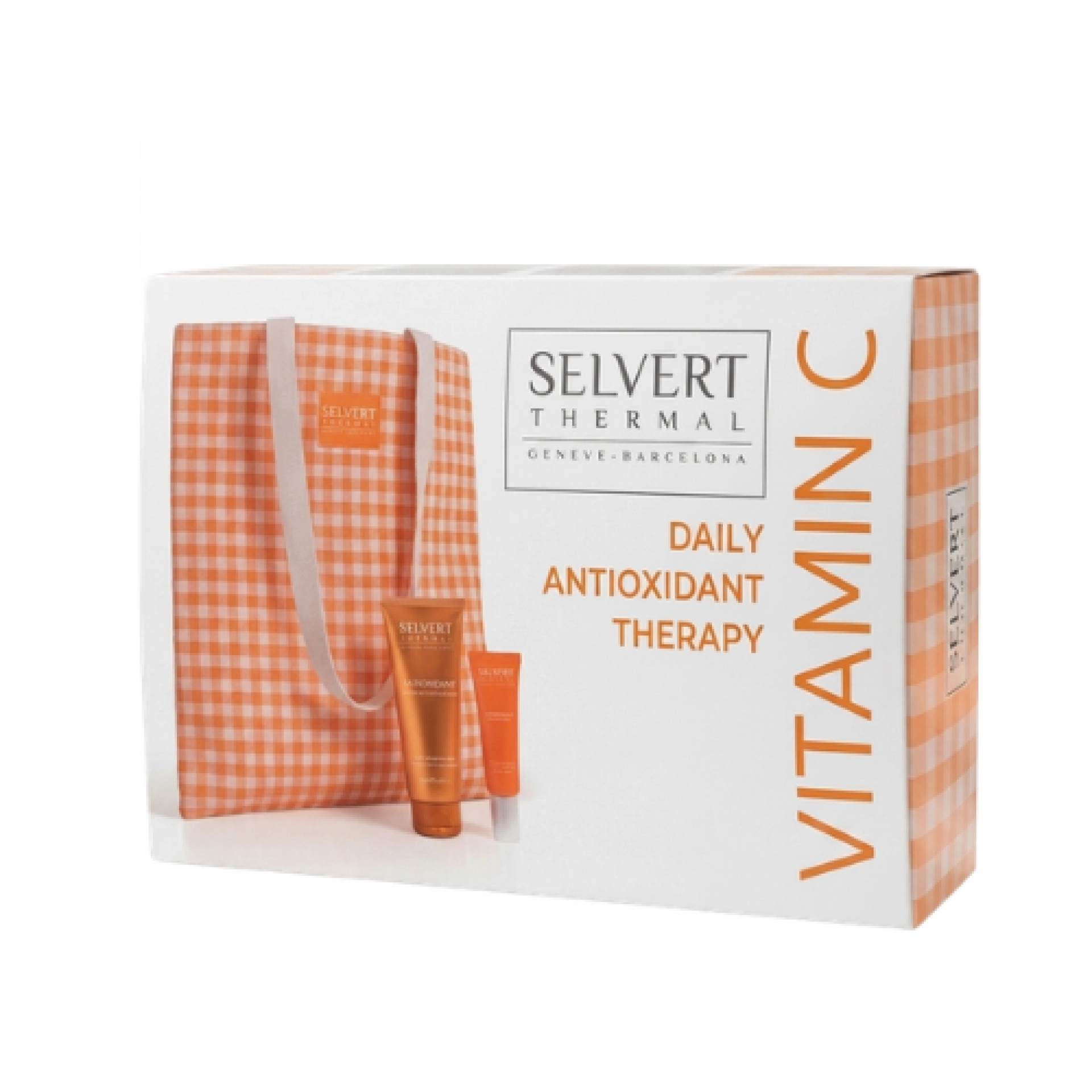 Daily Antioxidant Therapy Vitamin C | Crema Facial 50 ml + Emulsión Corporal 200 ml | Selvert Thermal ®