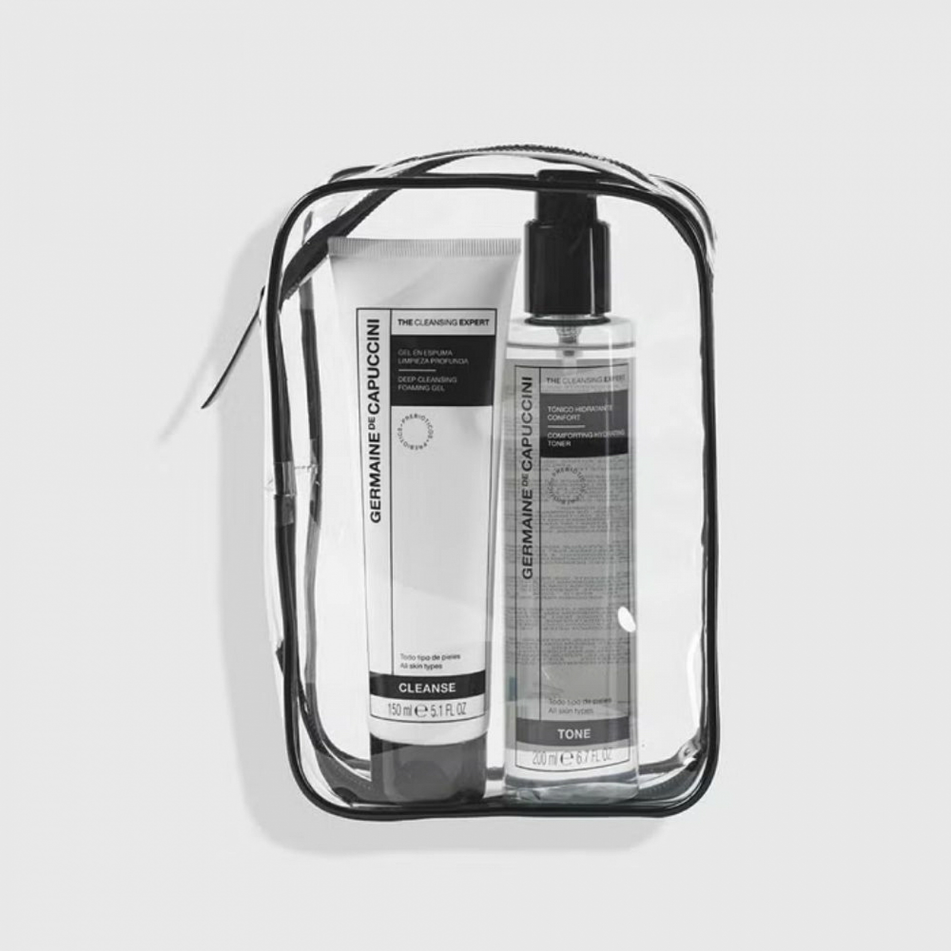 Dúo Limpieza Experta: Gel en Espuma Limpieza Profunda 150ml + Tónico Hidratante Confort 200ml - Germaine de Capuccini ®