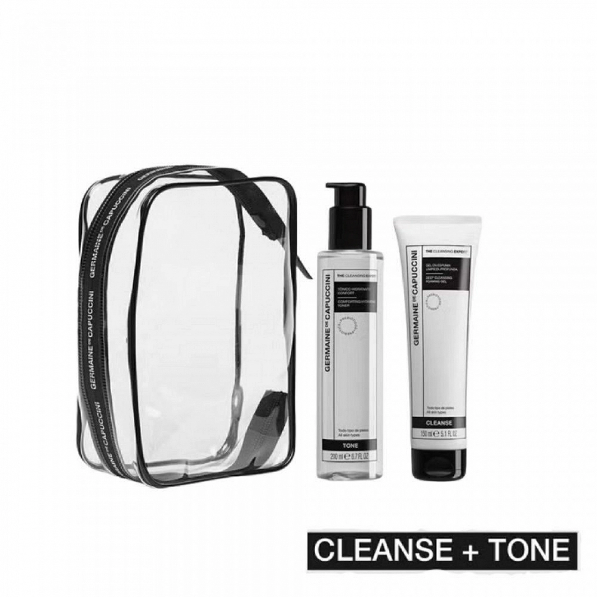 Dúo Limpieza Experta: Gel en Espuma Limpieza Profunda 150ml + Tónico Hidratante Confort 200ml - Germaine de Capuccini ®