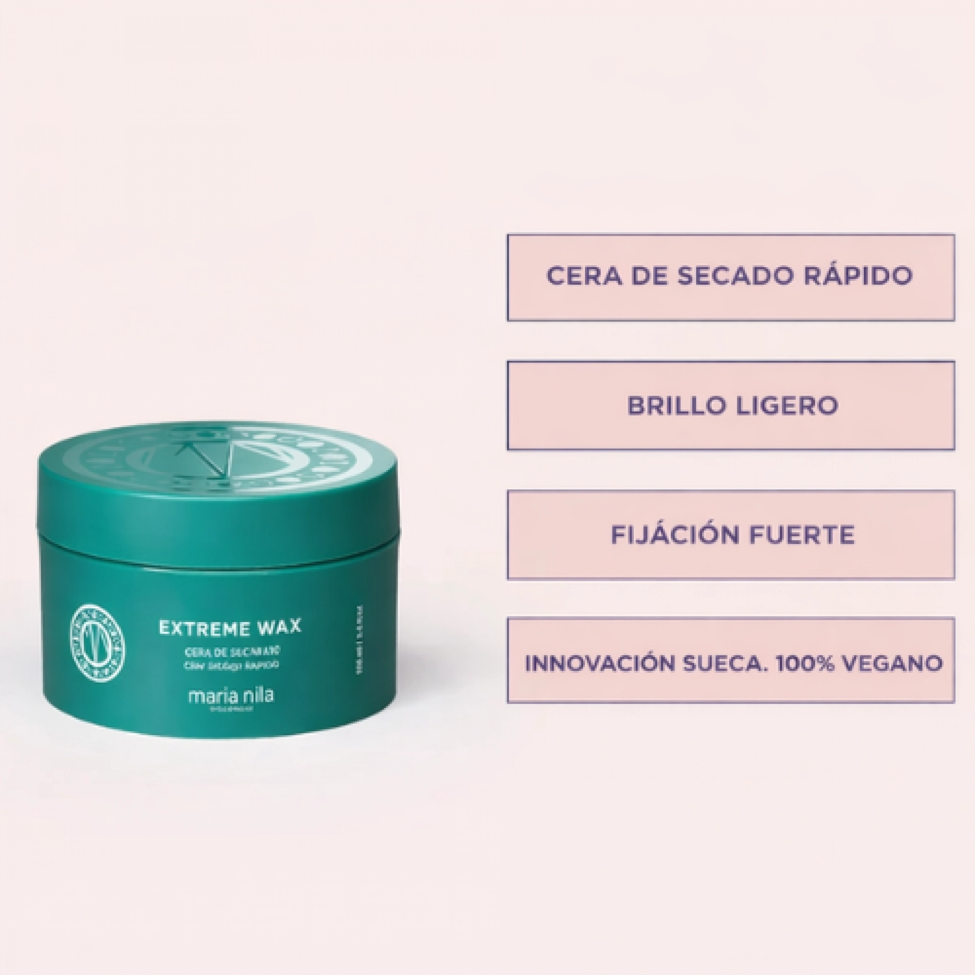 Extreme Wax | Cera de Fijación Extrema y Brillo Medio 100 ml - MN Minerals - Maria Nila ®