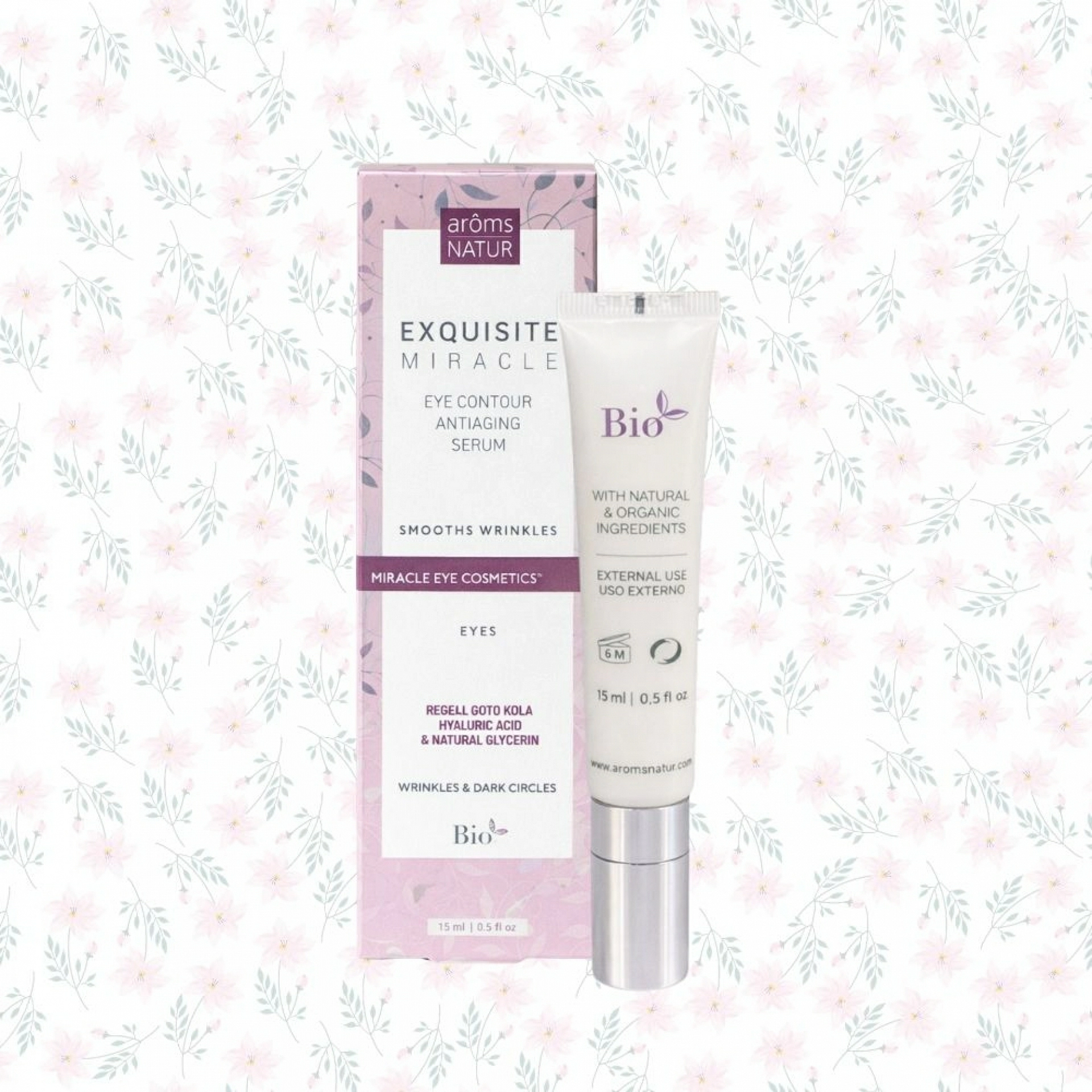 Eye Contour Antiaging Serum  | Sérum antiedad para ojos 15ml - Exquisite Miracle - Arôms Natur ®