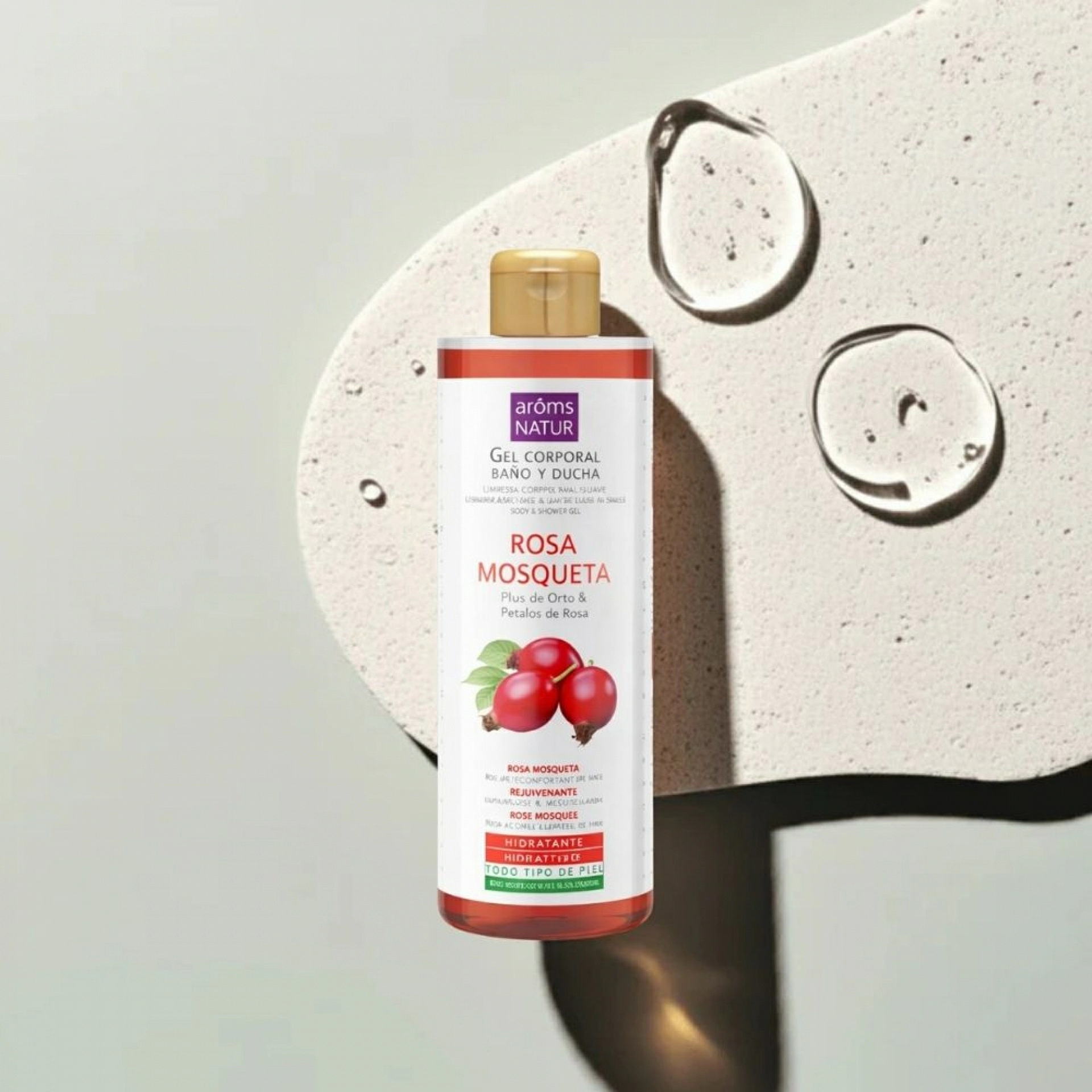 Gel Corporal Rosa mosqueta | Gel Hidratante 500 ml - Arôms Natur ®