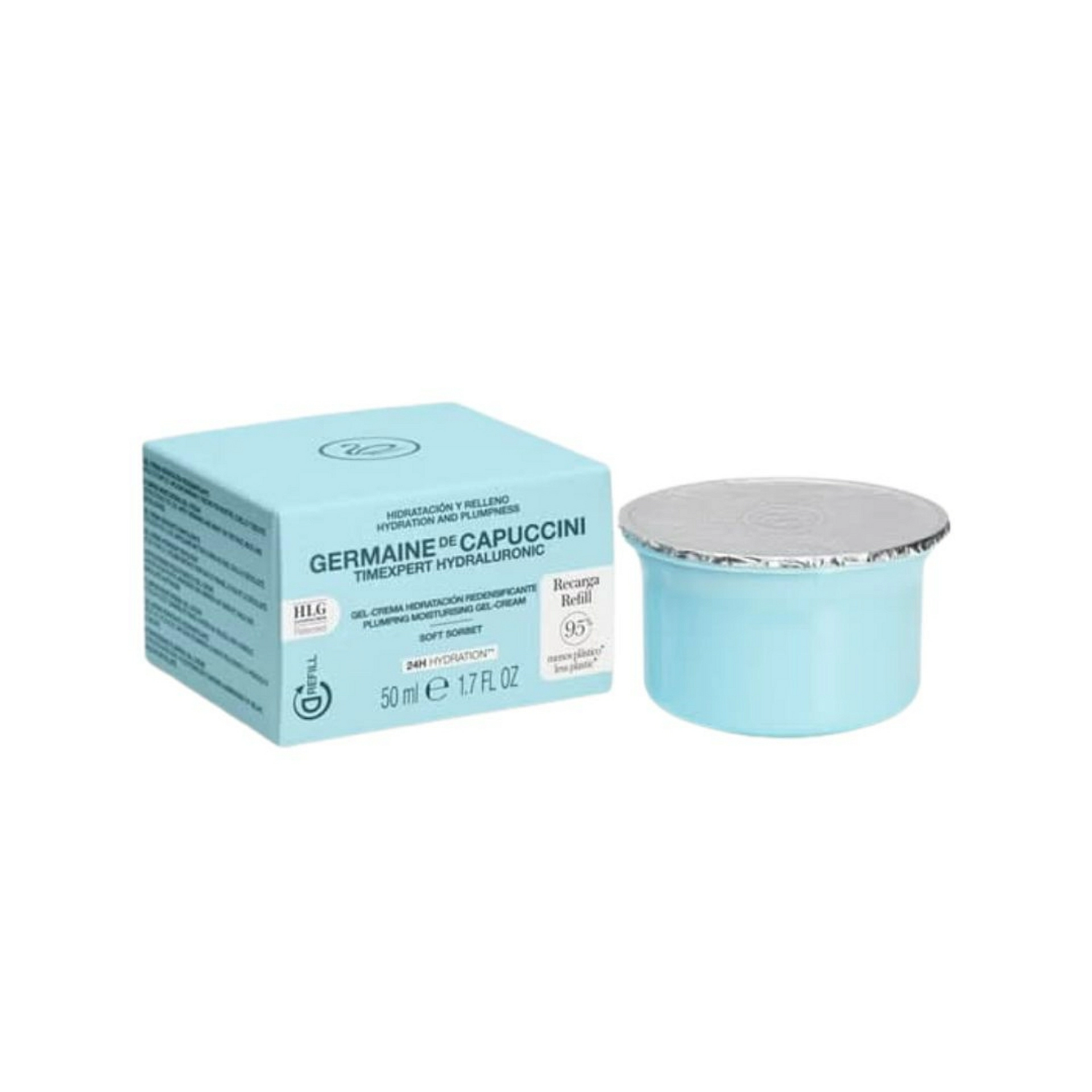 Gel-Crema Hidratación Redensificante Soft Sorbet | Crema hidratante ligera 50ml - Timexpert Hydraluronic - Germaine de Capuccini ®