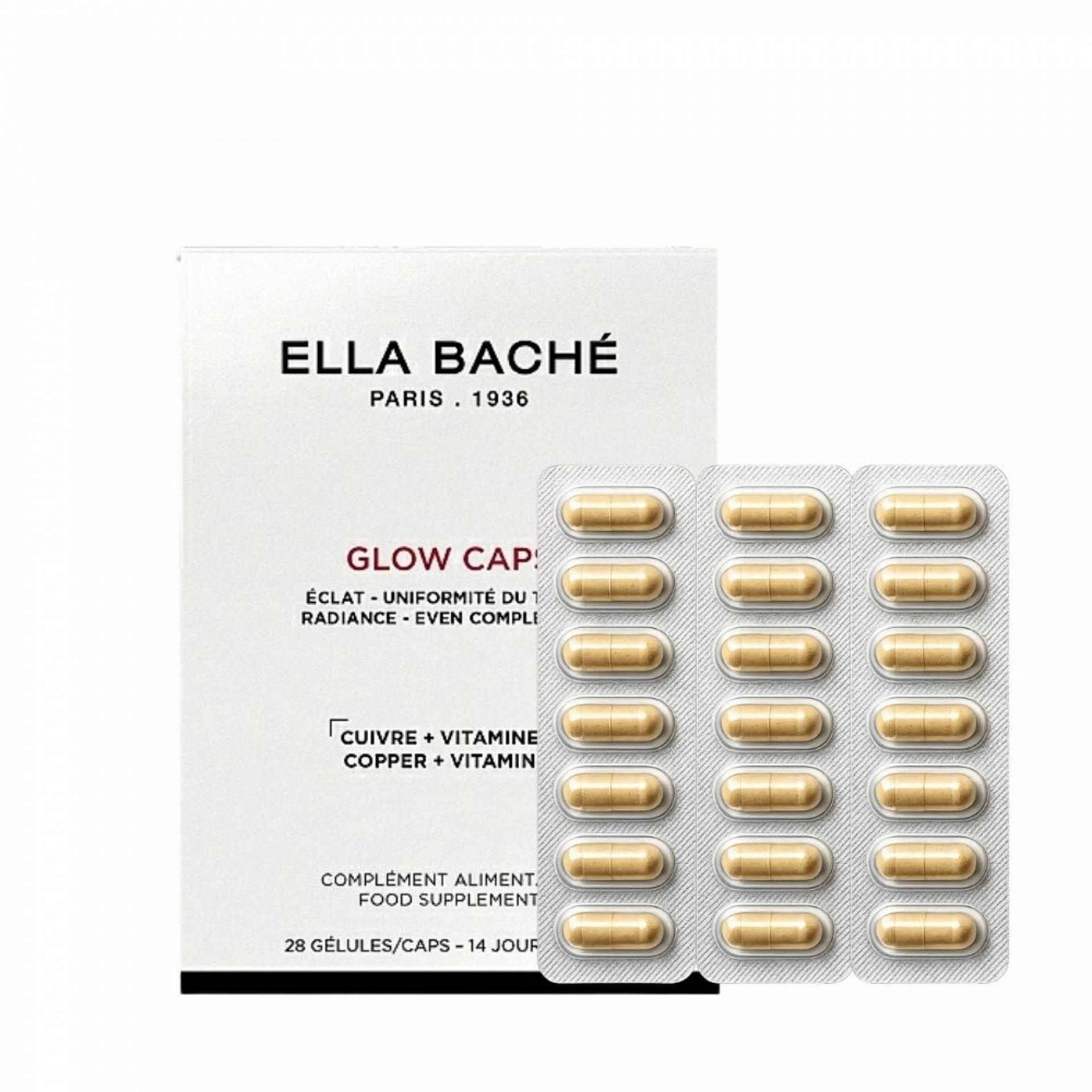 Glow Caps | Cápsulas iluminadoras 28 cáps - Tomate Glow - Ella Baché ®