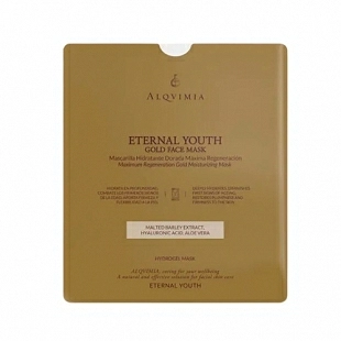 Gold Face Mask | Mascarilla facial con ácido hialurónico y oro 1ud - Eternal Youth - Alqvimia ®