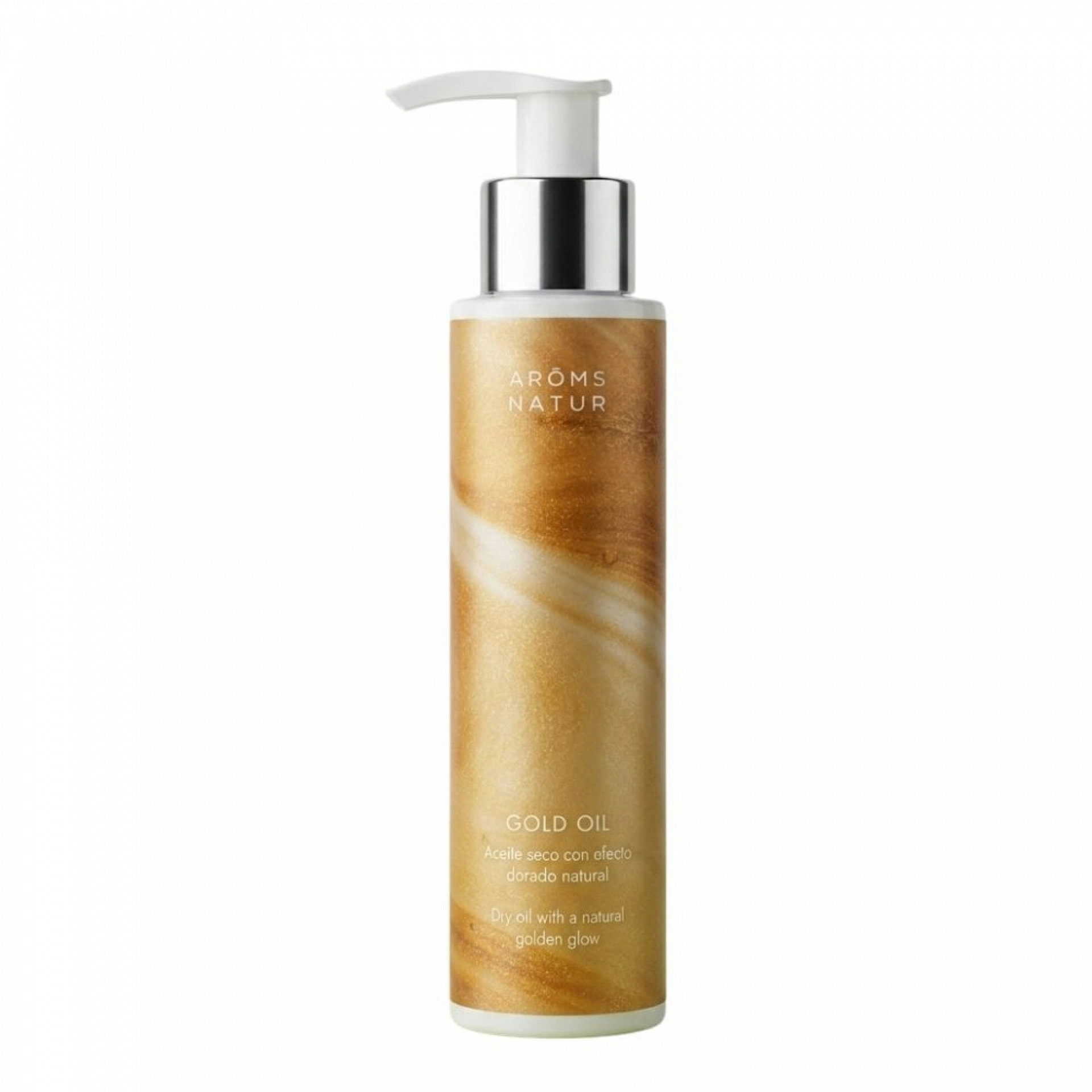Gold Oil | Aceite seco gelificado con efecto dorado 100ml - Sun Lux Cosmetics - Aroms Natur ®