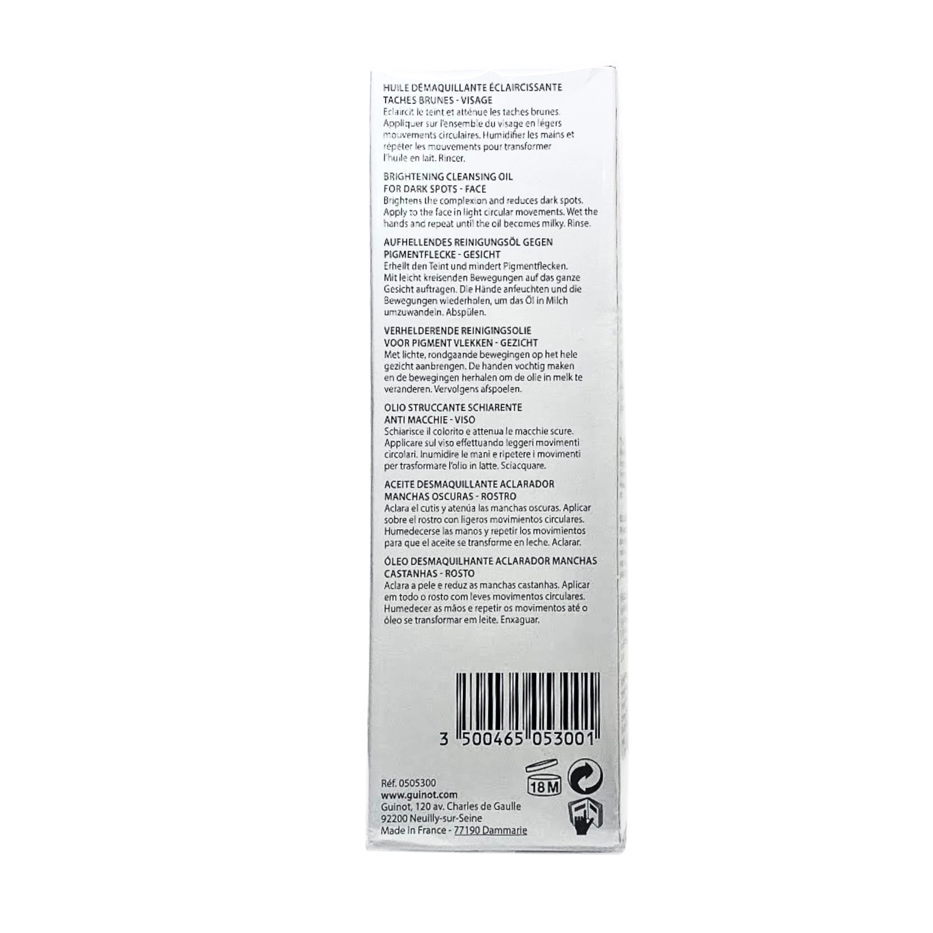 Huile Démaquillante Newhite | Aceite Desmaquillante Blanqueante 200ml - Guinot ®