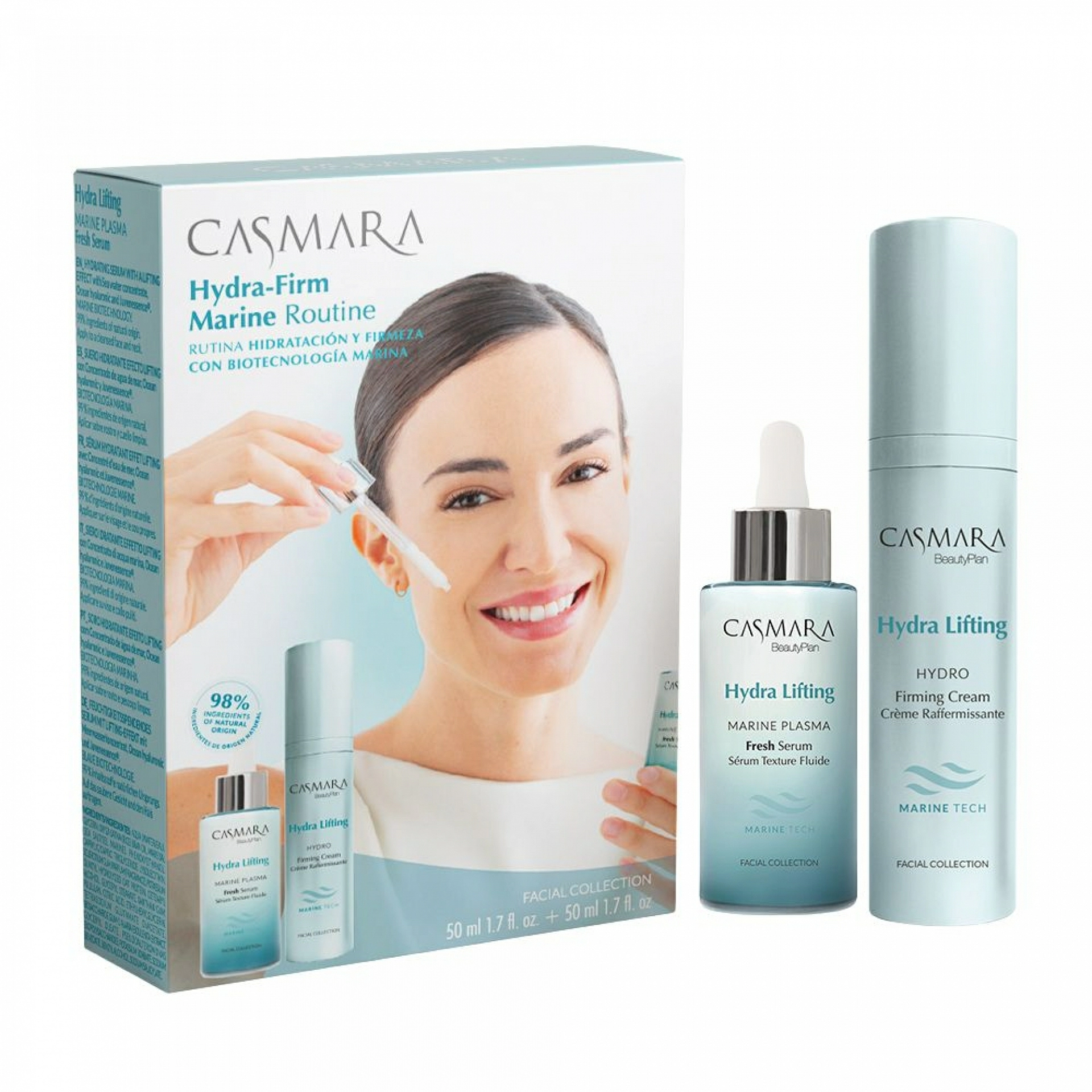 Hydra Firm Marine Routine | Rutina Hidratante y Reafirmante Facial | Tratamiento Lifting - Casmara ®