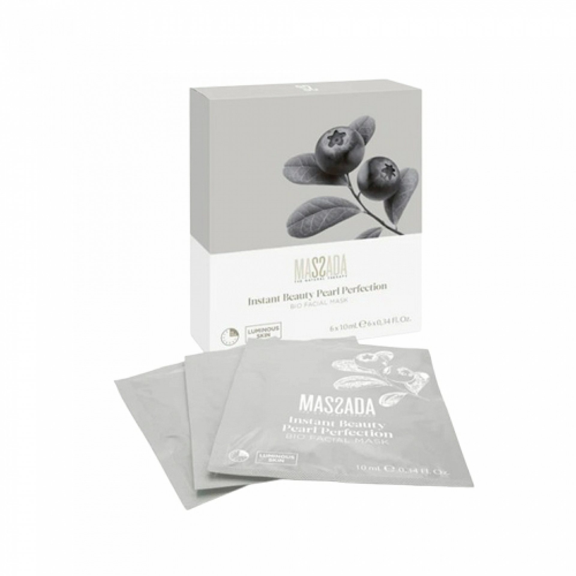 Instant Beauty Pearl Perfection Bio Facial Mask | Mascarilla facial iluminadora 6uds - Pearl Perfection - Massada ®