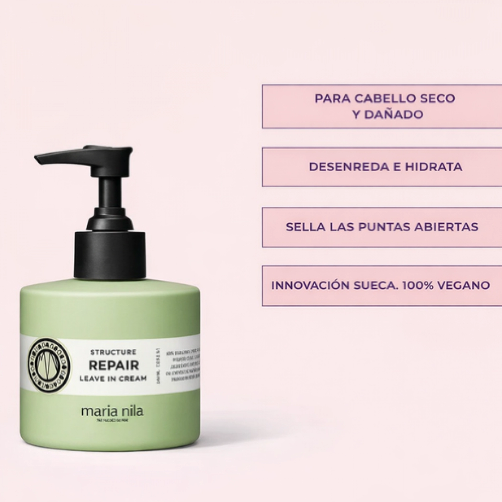 Leave In Cream | Crema Sin Aclarado Reparadora 100 ml - Structure Repair - Maria Nila ®
