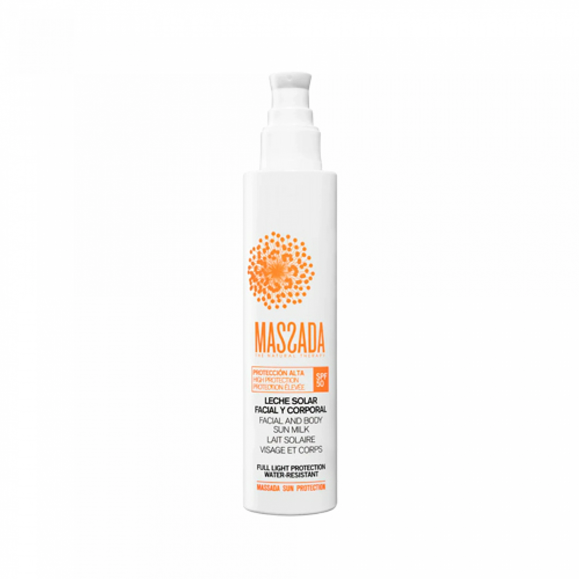 Leche Solar Facial y Corporal SPF50 Protección Alta 200ml - Massada Sun Protection - Massada ®