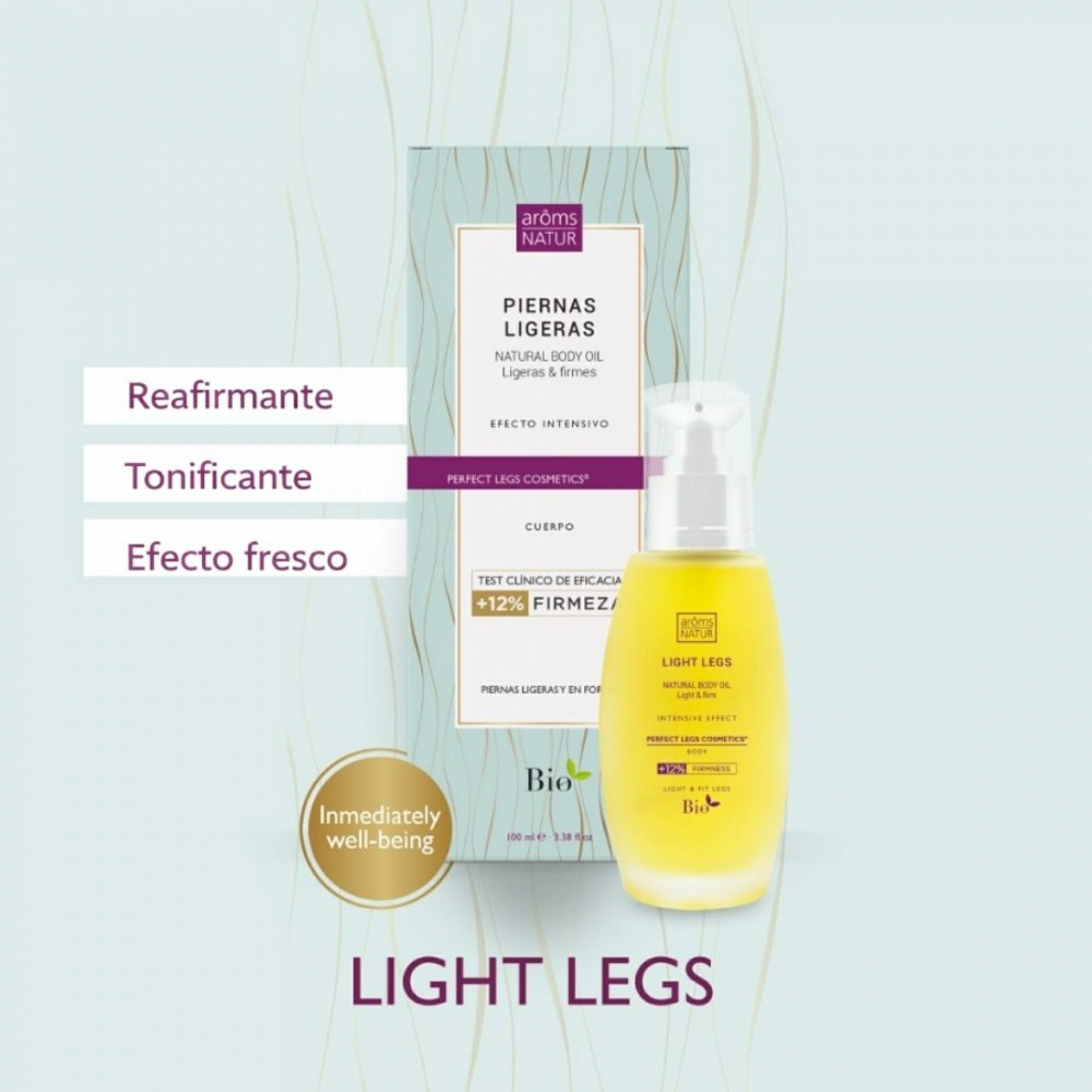 Legs | Aceite corporal piernas ligeras 100ml - Naturfluid Concentrate - Arôms Natur ®