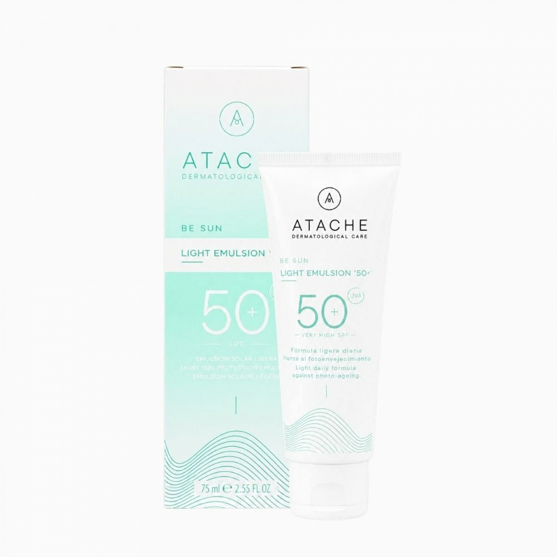 Light Emulsion SPF50+ | Emulsión solar facial suave 75ml - Be Sun - Atache ®