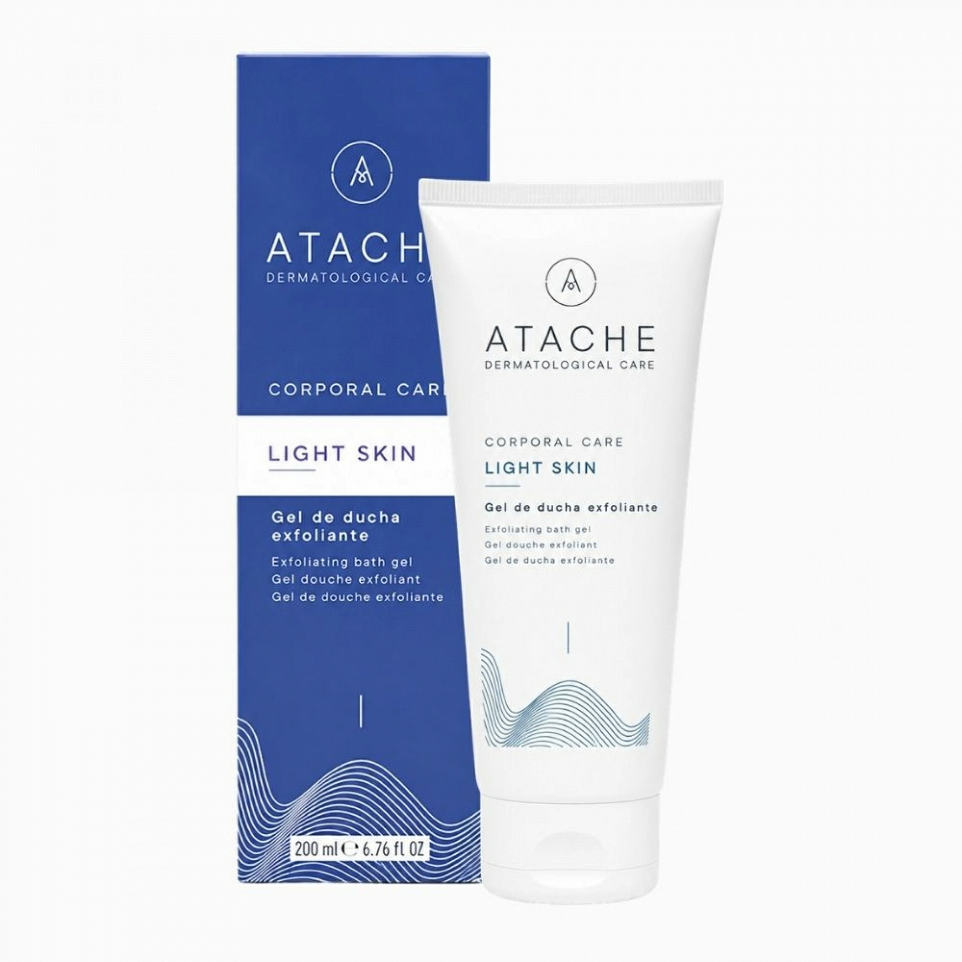 Light Skin | Gel de ducha y exfoliante corporal 200 ml - Corporal Care - Atache ®