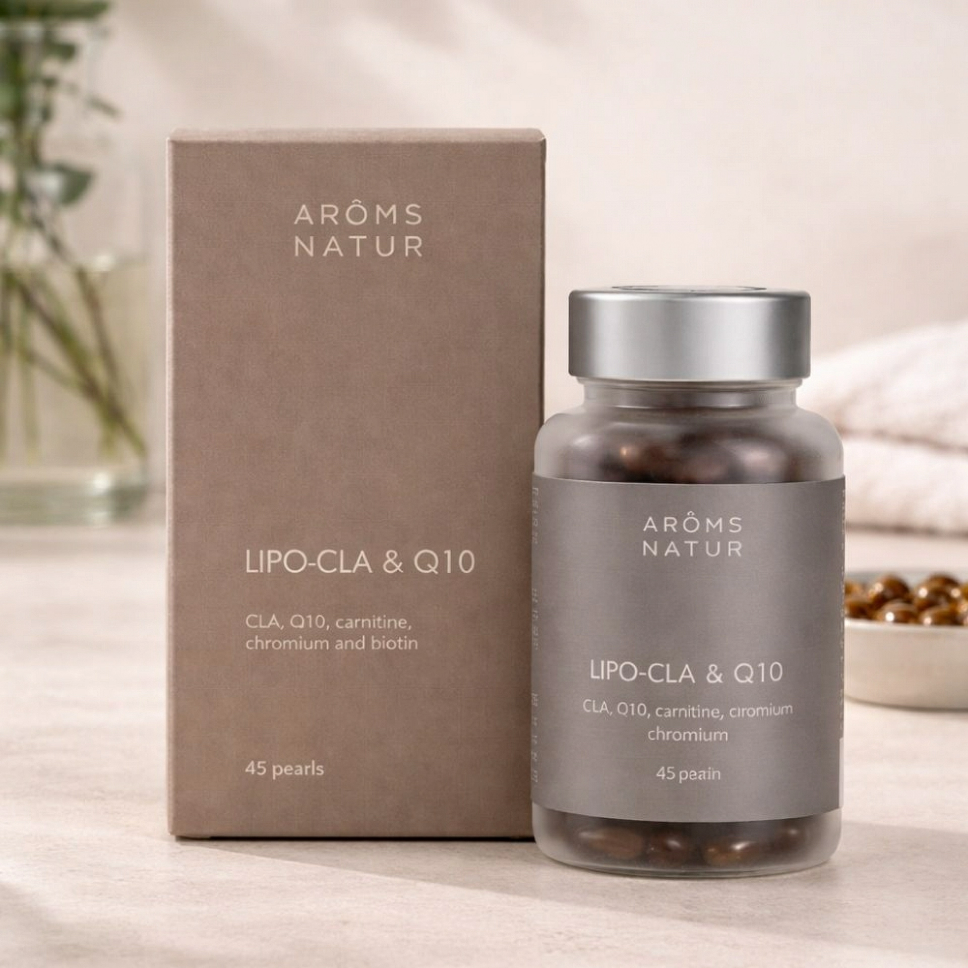 Lipo CLA & Q10 45 Perlas | Quema Grasa - Nutricosméticos - Arôms Natur ®