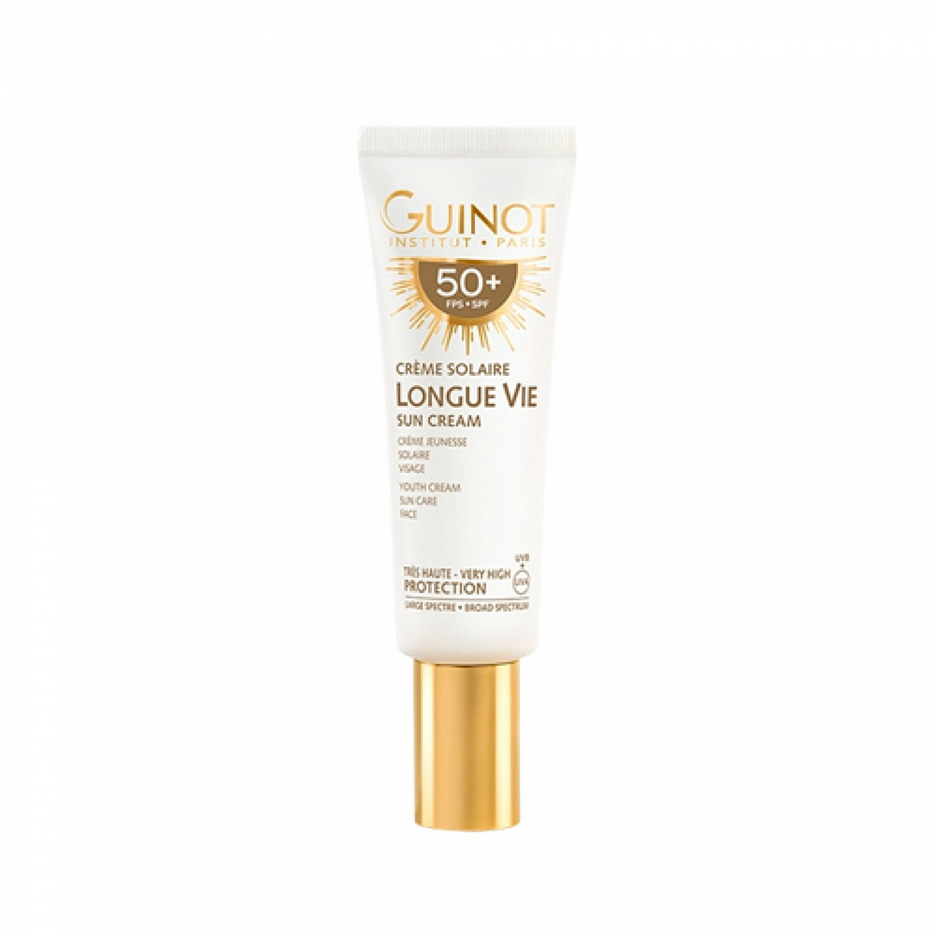 Longue Vie Soleil Visage Anti-Âge Spf 50+ | Crema solar facial de protección muy alta 50ml - Guinot ®