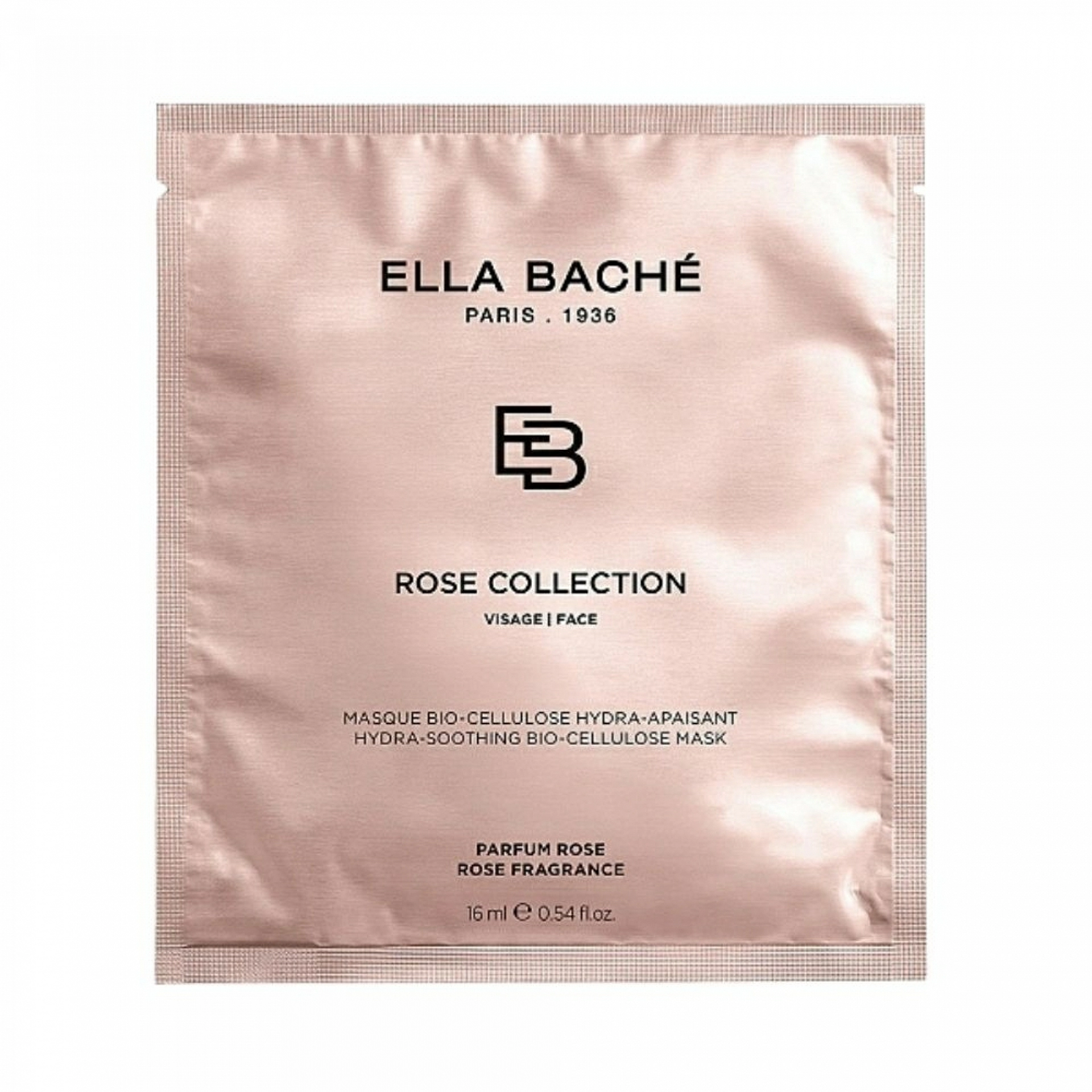Masque Bio-cellulose Hydra | Mascarilla hidratante 1 sobre 20 ml - Rose Collection - Ella Baché ®