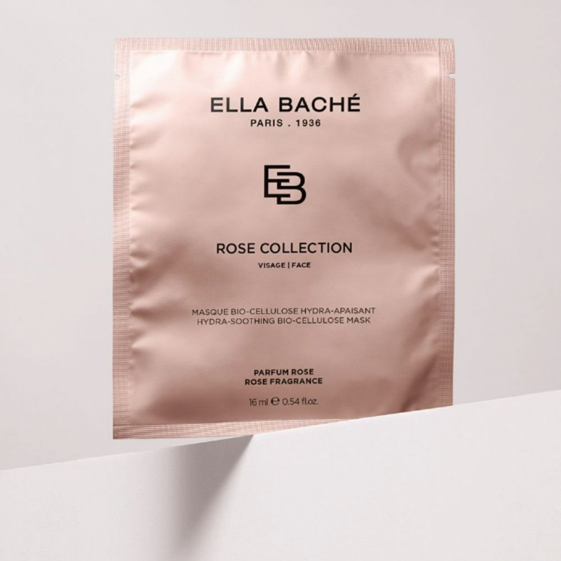 Masque Bio-cellulose Hydra | Mascarilla hidratante 1 sobre 20 ml - Rose Collection - Ella Baché ®