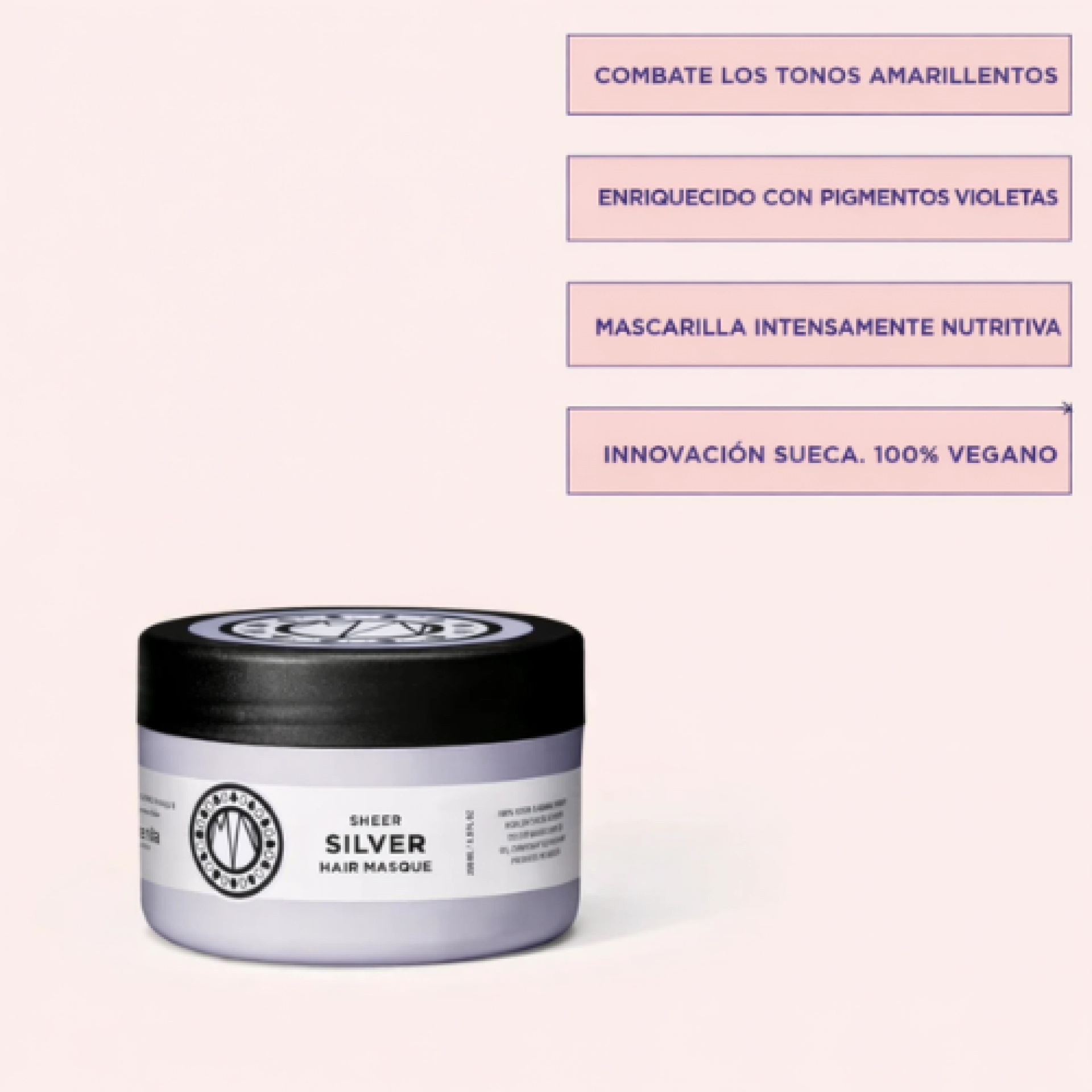 Masque | Mascarilla Matizadora para Cabellos Rubios y Grises 250 ml - Sheer Silver - Maria Nila ®