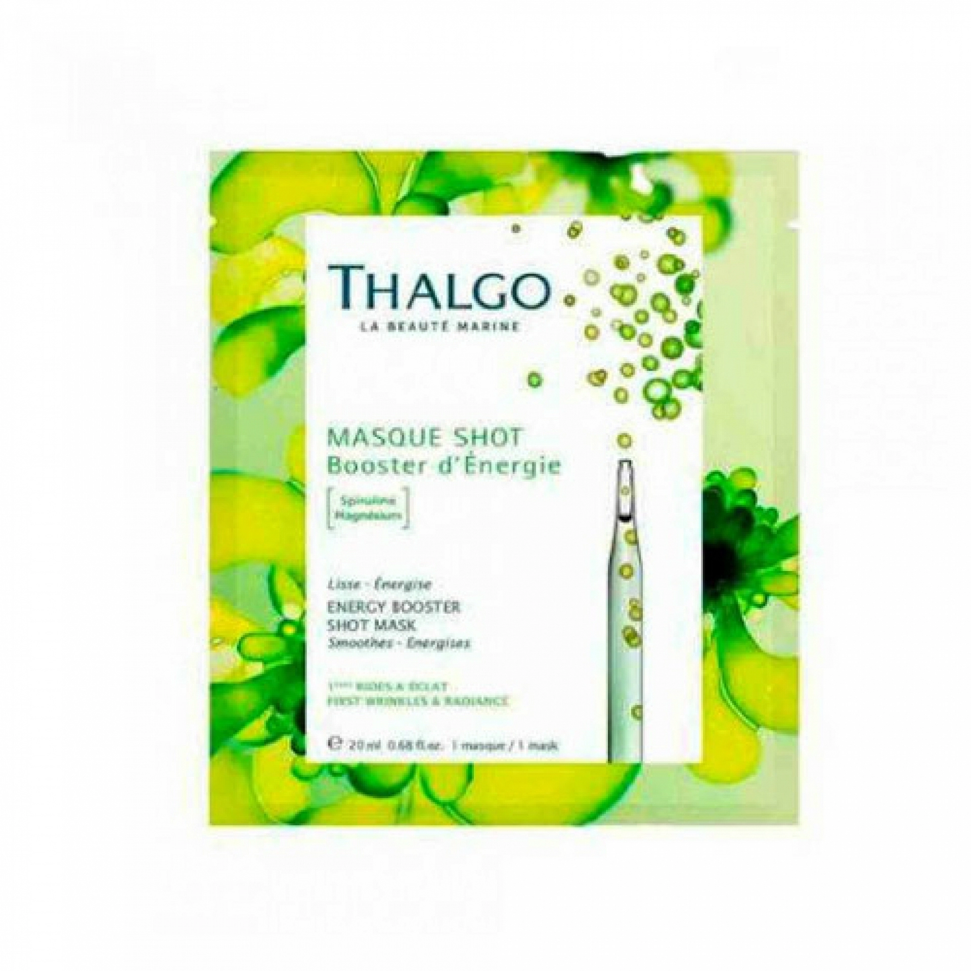 Masque Shot Booster Énergie | Mascarilla Energizante 20ml - Spiruline Boost - Thalgo ®