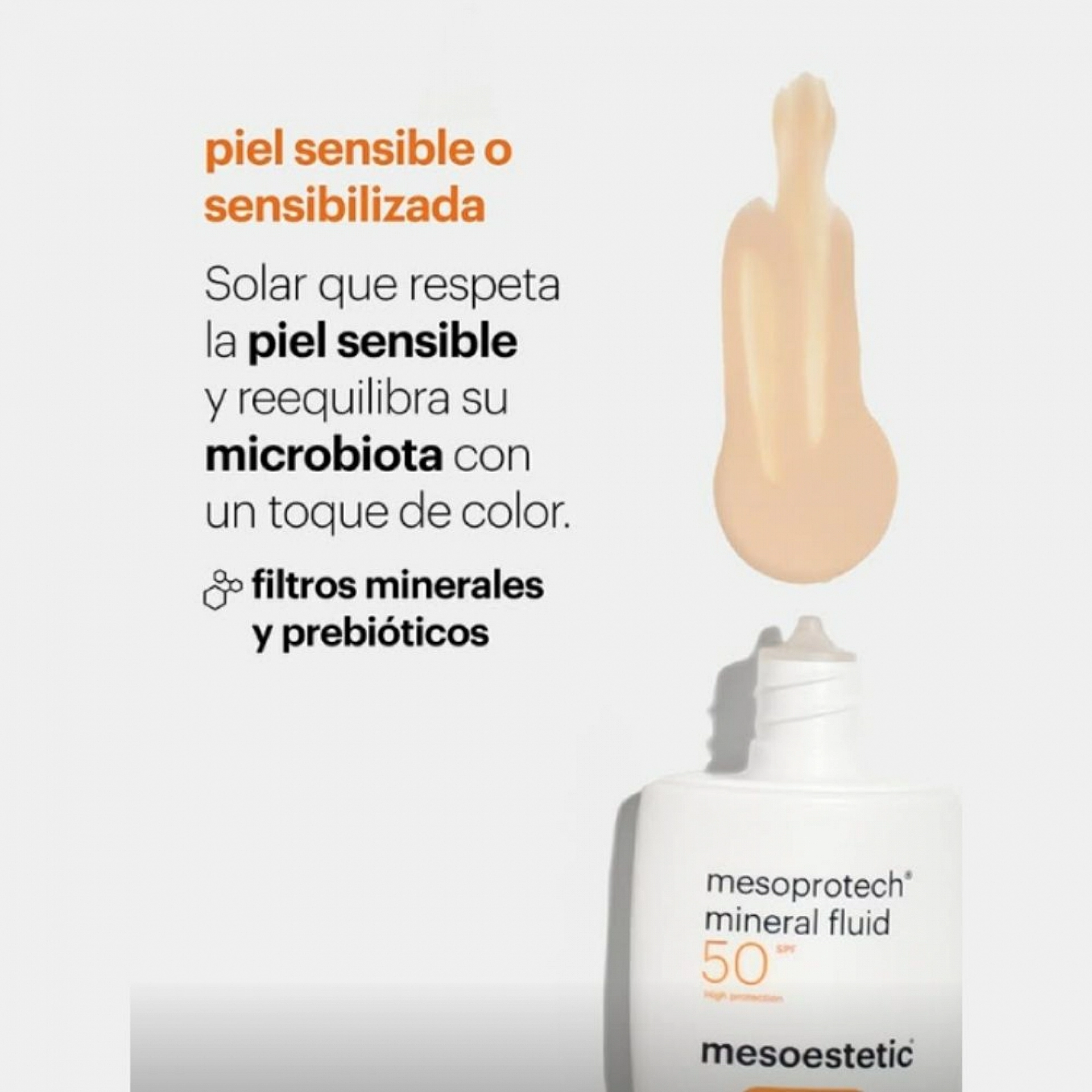 mesoprotech mineral fluid | Protector solar piel sensible 50ml - mesoprotech - mesoestetic ®