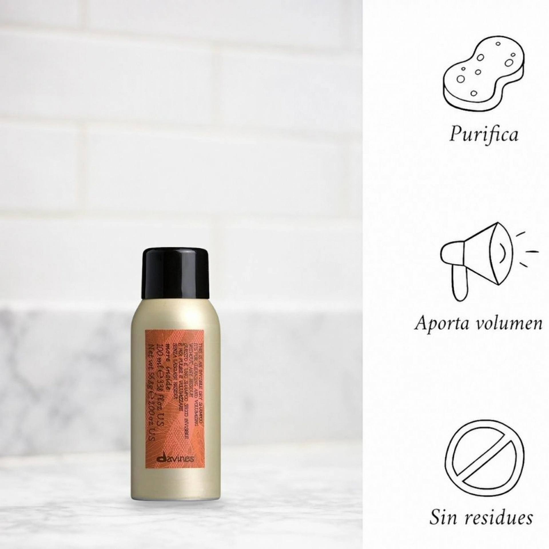 MI Invisible Dry Champú | Champú en seco - More Inside - Davines ®