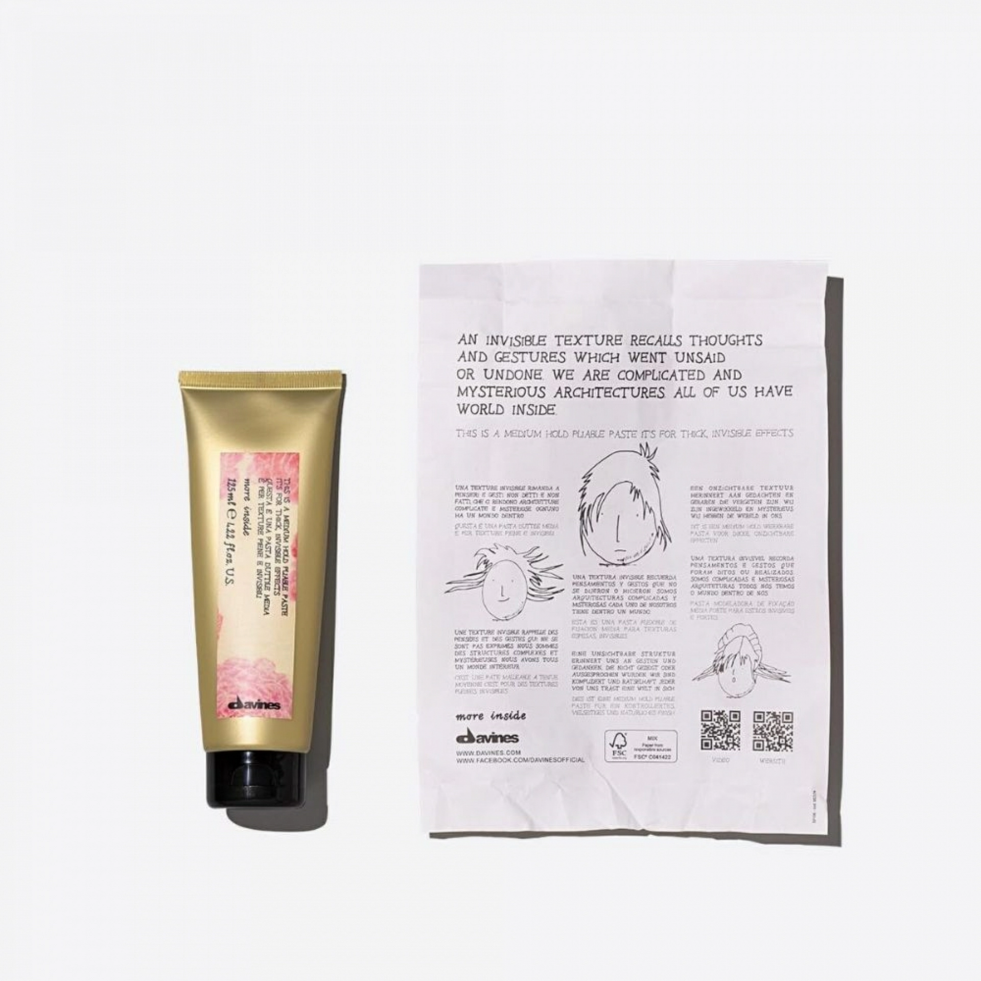 MI Medium Hold Pliable Paste | Pasta Invisible Fijación Media - More Inside - Davines ®