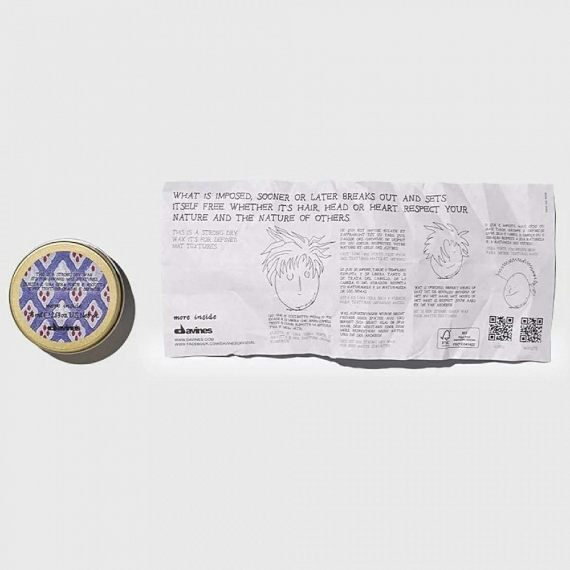 MI Strong Dry Wax | Cera capilar seca 75ml - More Inside - Davines ®